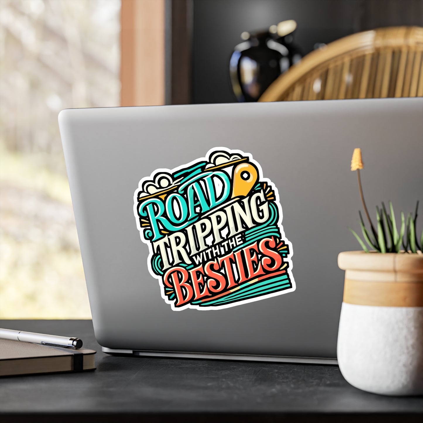 Road Tripping With The Besties – Vinyl Sticker for Laptop, Water Bottle, Car | Fun Summer Travel Gift