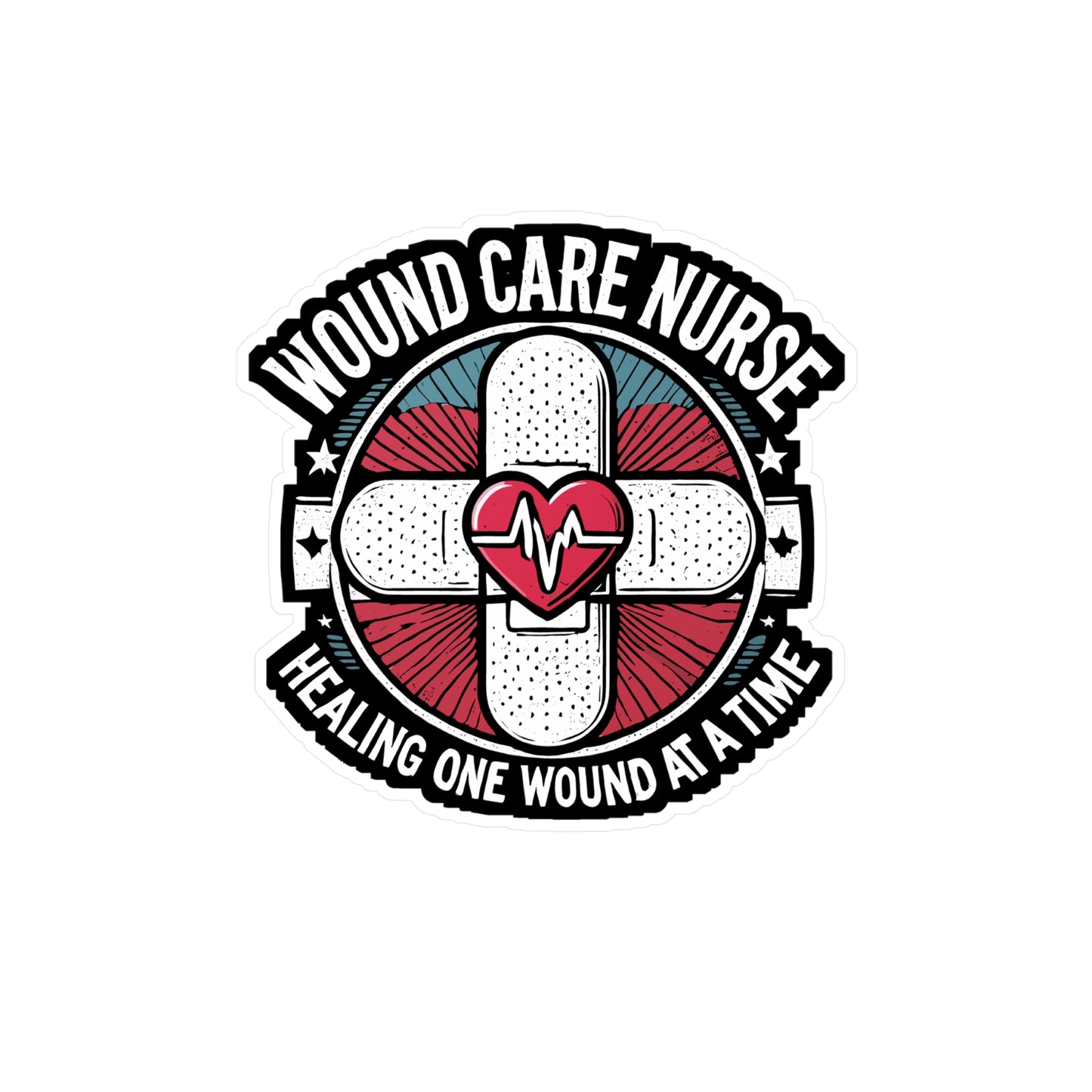 Wound Care Nurse Healing One Wound at a Time - Nurse Sticker for Laptop Sticker. Water Bottle Sticker, Vinyl Nursing-student Decal - Nurse Gift