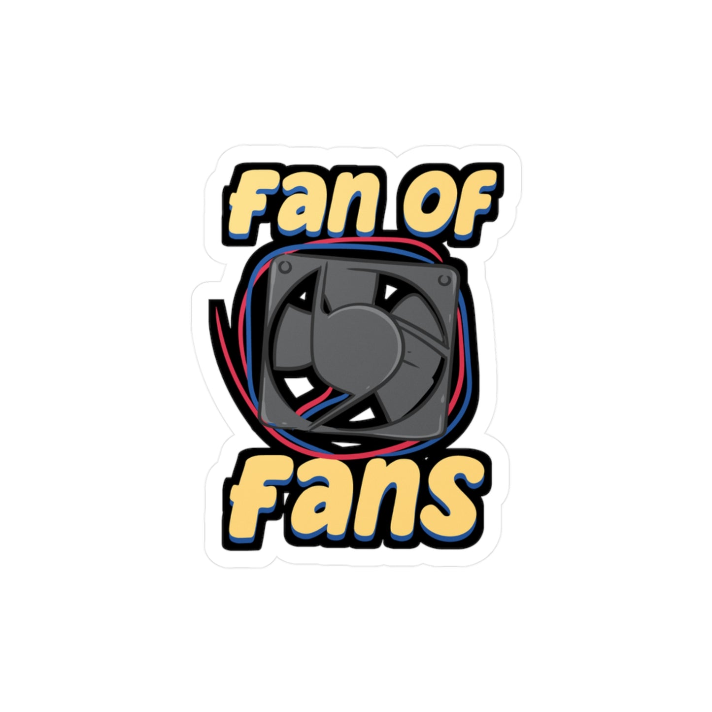 Fan Of Fans HVAC Tech | HVAC Sticker | Air-conditioner Decals | Ducts Laptop Sticker | HVAC Gift | Air-conditioner Gift