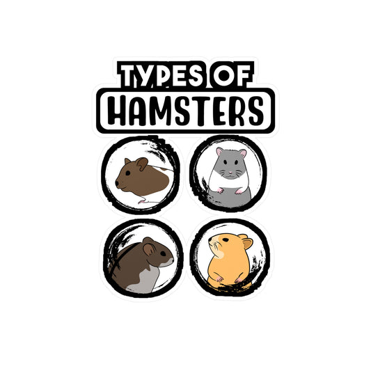 Types Of Hamsters | Hamster Sticker | Guinea pig Decals | Hamster Laptop Sticker | Hamster Gift | Guinea pig Gift