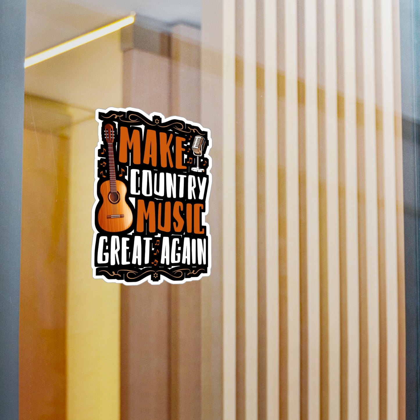 Make Country Music Great Again - Country Sticker for Laptop Sticker. Water Bottle Sticker, Vinyl Country music Decal - Country Gift