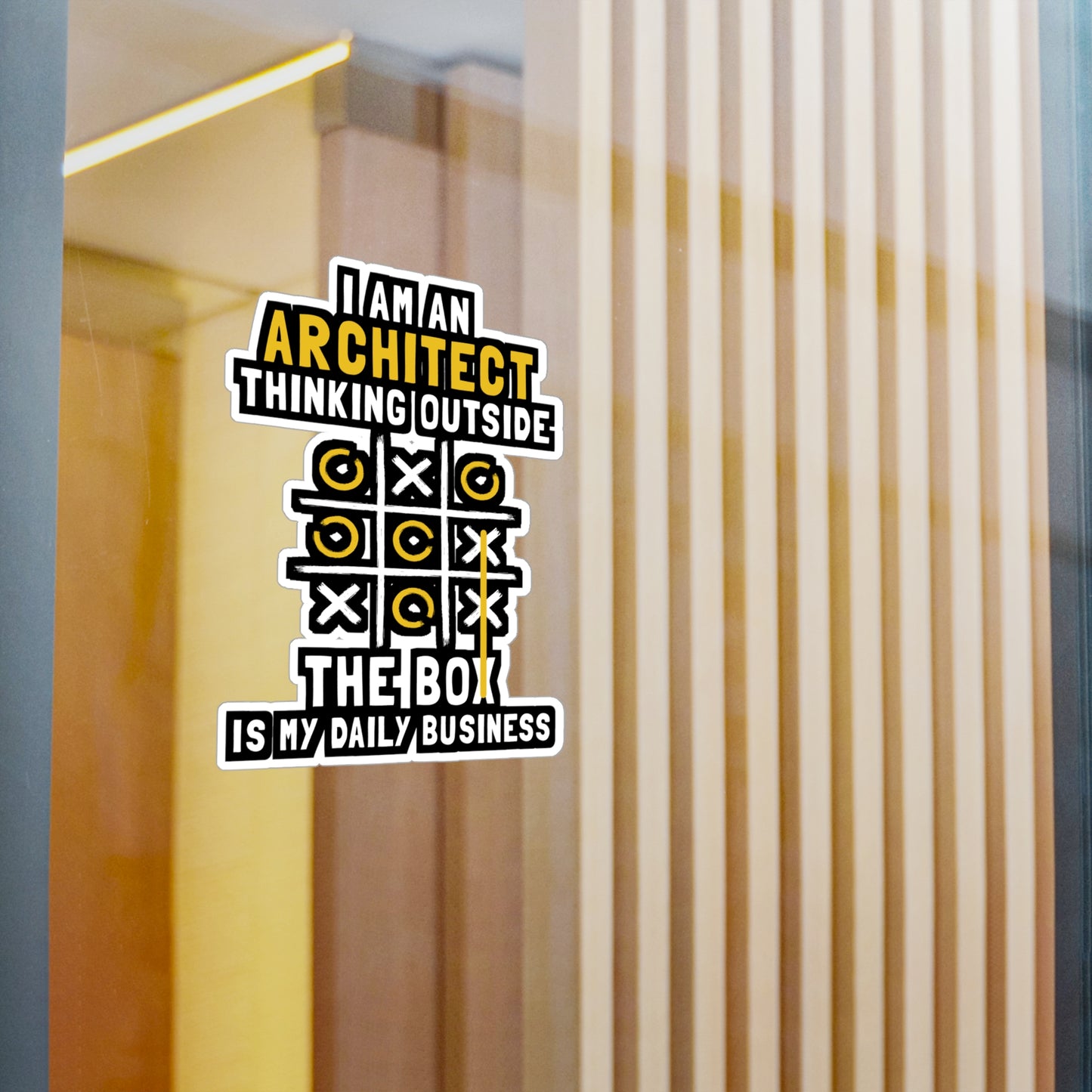 I'm An Architect Thinking Outside The Box Is My Daily Business - Architecture Sticker for Laptop Sticker. Water Bottle Sticker, Vinyl Studio Decal - Architecture Gift