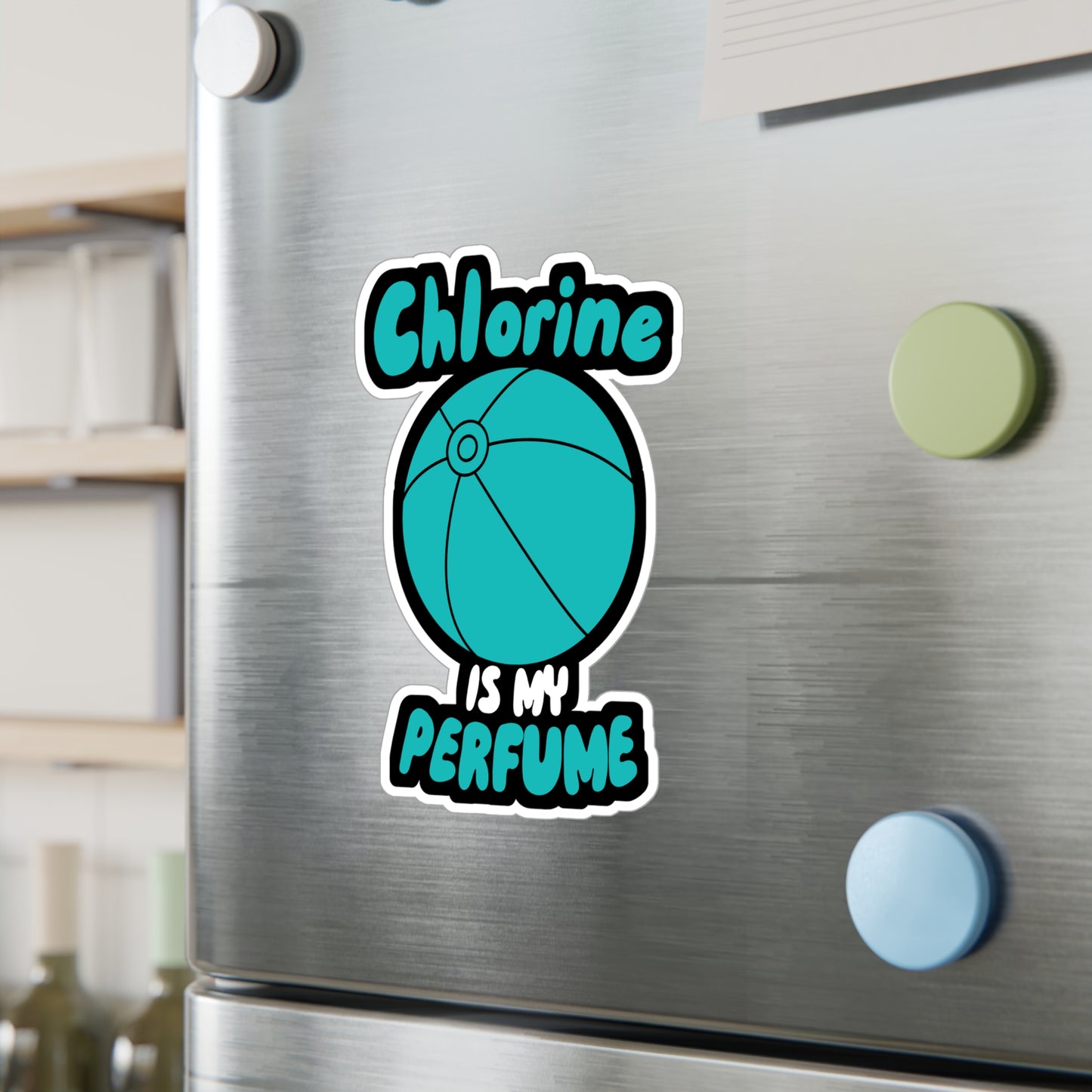 Chlorine Is My Perfume - Watersports Sticker for Wall, Laptop, Window, Truck, Car Watersports Gift Vinyl Water Decal Sticker