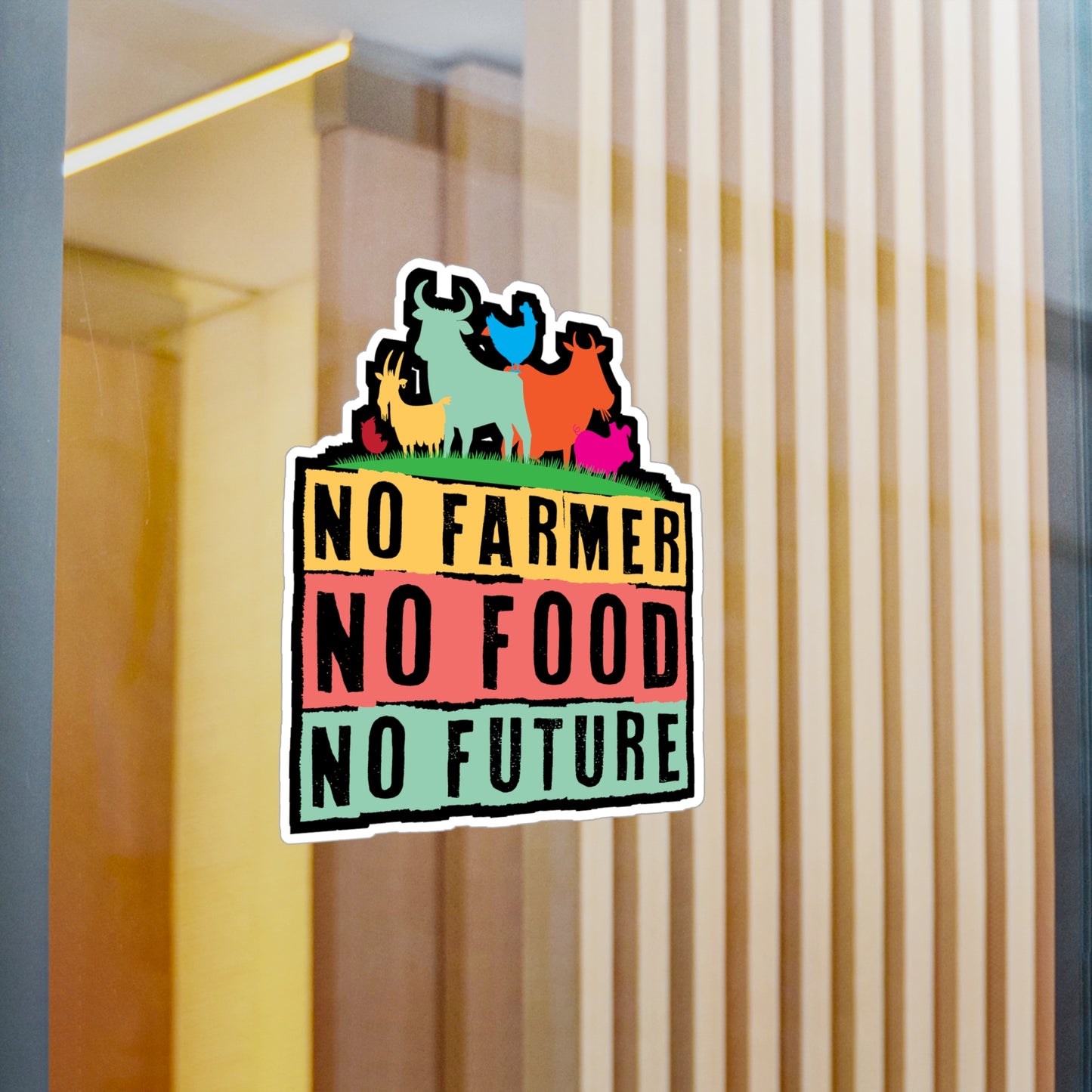 Nor Farmer No Food - Farmer Sticker for Car Window Laptop Sticker. Water Bottle Sticker, Vinyl Farm Decal, Farming Sticker - Farmer Gift