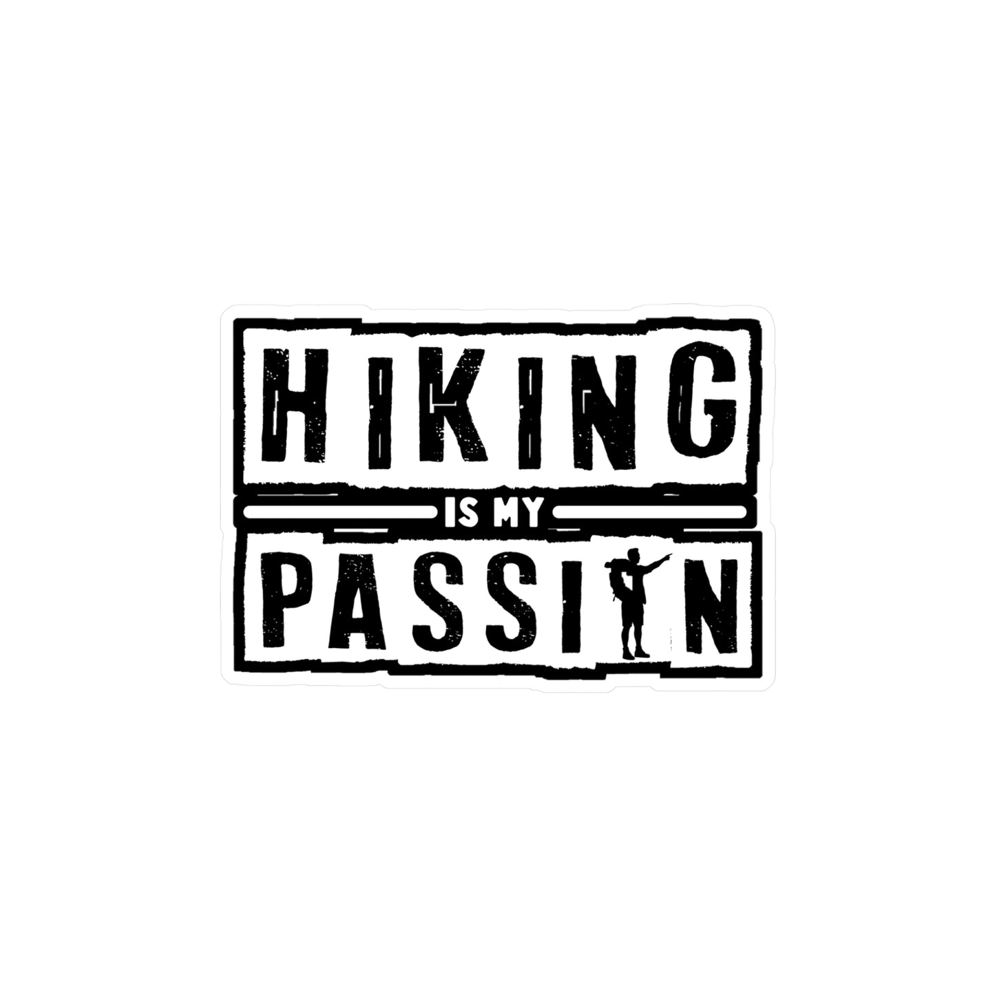 Hiking is my Passion - Hiking Sticker for Laptop Sticker. Water Bottle Sticker, Vinyl Hiker quote Decal - Hiking Gift