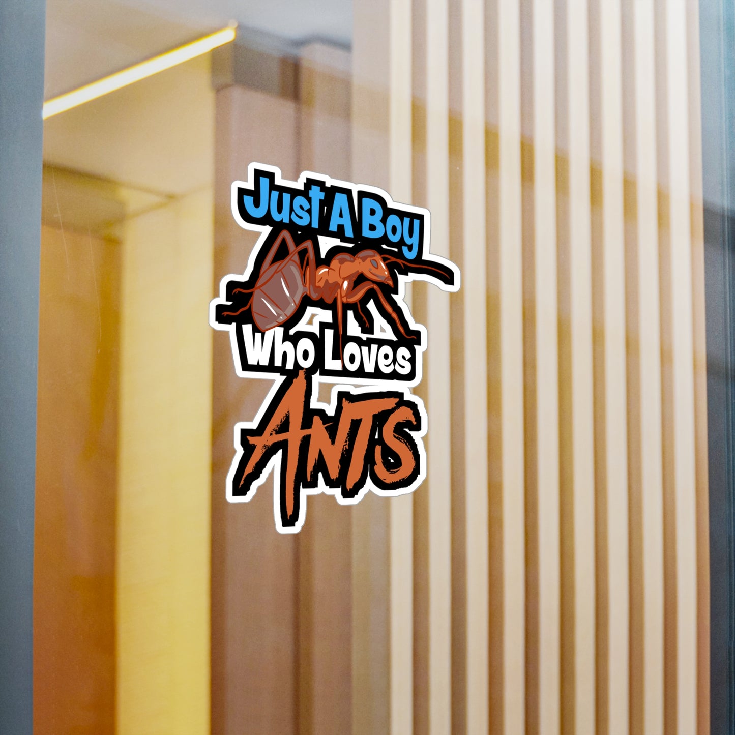 Just A Boy Who Loves Ants - Ant-keeping Sticker for Laptop Sticker. Water Bottle Sticker, Vinyl Ant Decal - Ant-keeping Gift