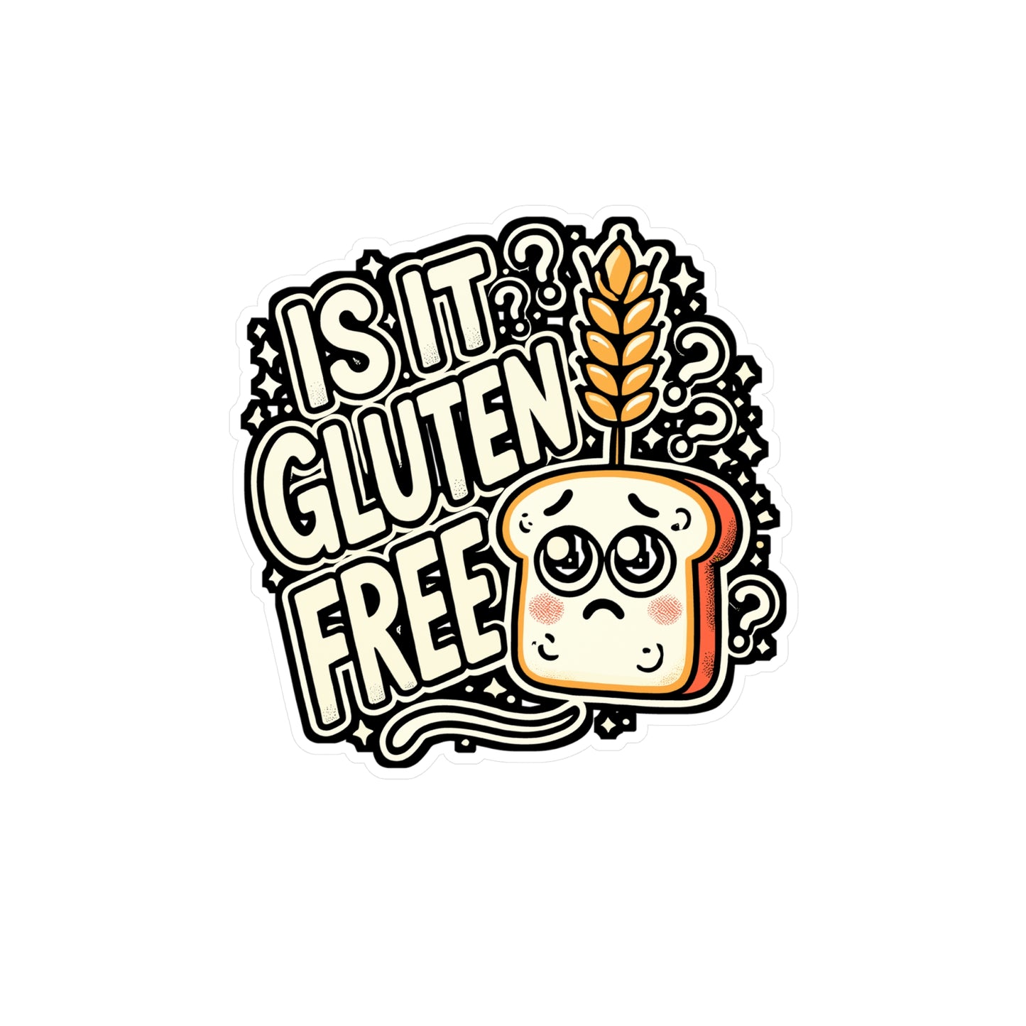 Is It Gluten Free? – Vinyl Celiac Decal for Car Window, Laptop & Water Bottle | Fun Gluten Awareness Gift