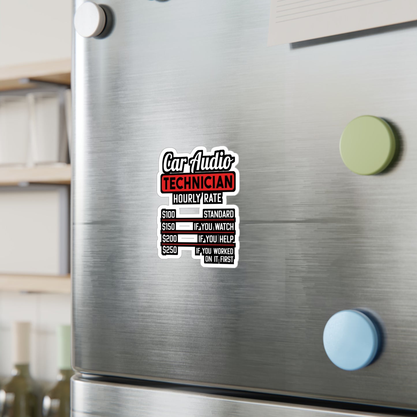 Car Audio Technician Hourly Rate | Car-stereo Sticker | Car-audio Decals | Bass Laptop Sticker | Car-stereo Gift | Car-audio Gift