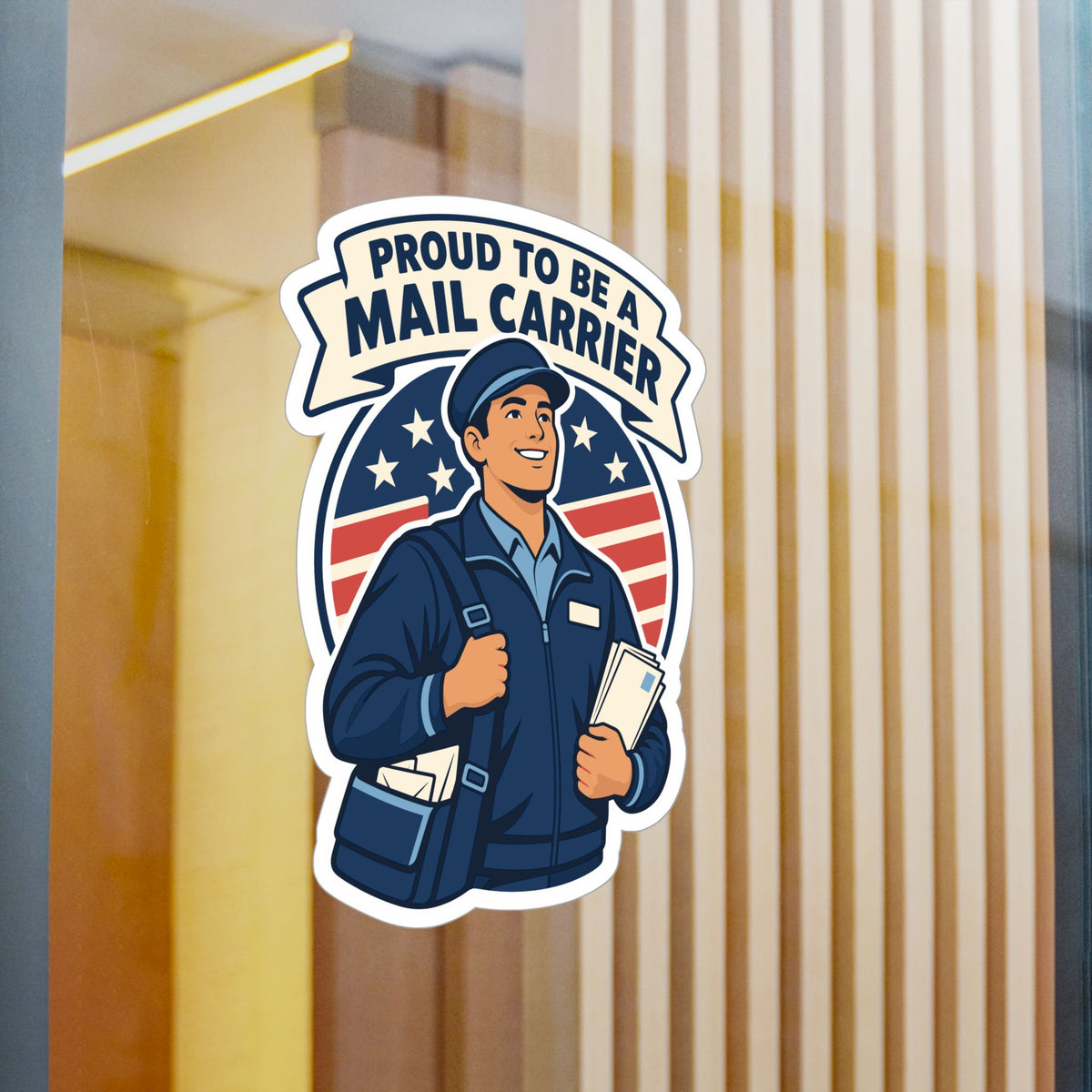 Postal Worker Sticker – Proud to Be a Mail Carrier Decals for Laptop, Water Bottle, Waterproof Vinyl