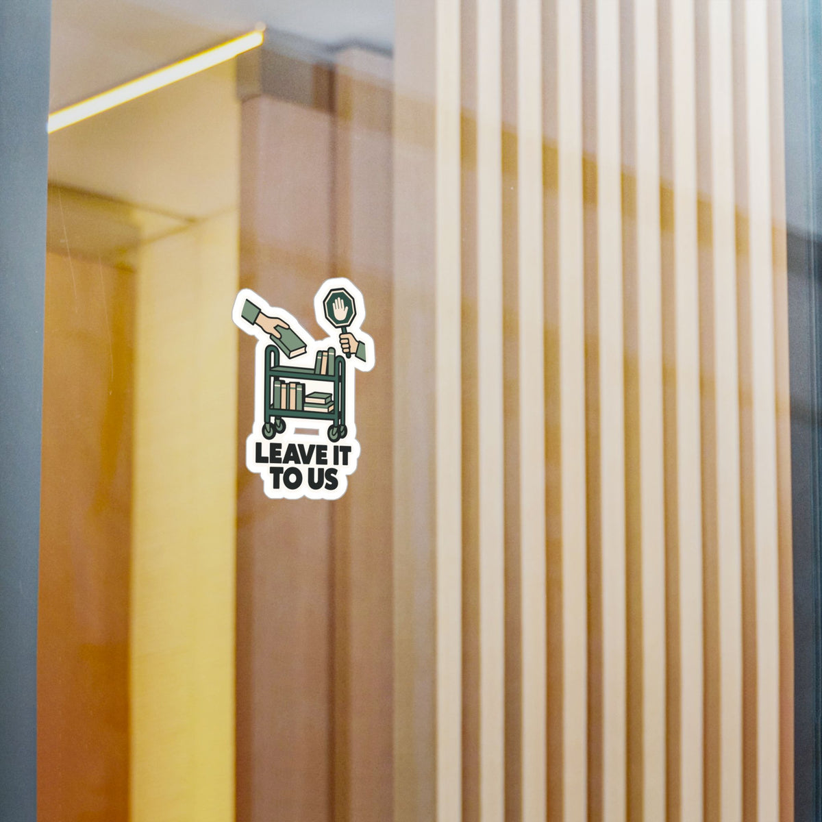 Librarian Sticker – Leave It to Us with a Fabulous Magical Unicorn – Decals for Laptops and Water Bottles