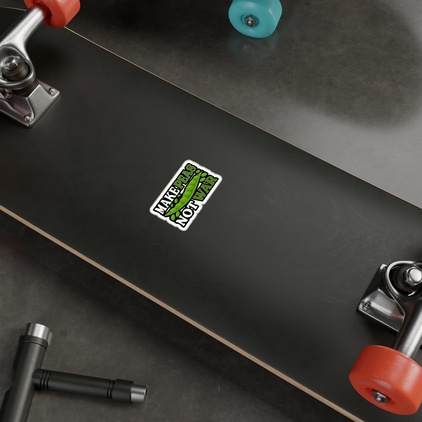 Make peas, not war - Plant-based Sticker for Laptop Sticker. Water Bottle Sticker, Vinyl Vegan Decal - Plant-based Gift