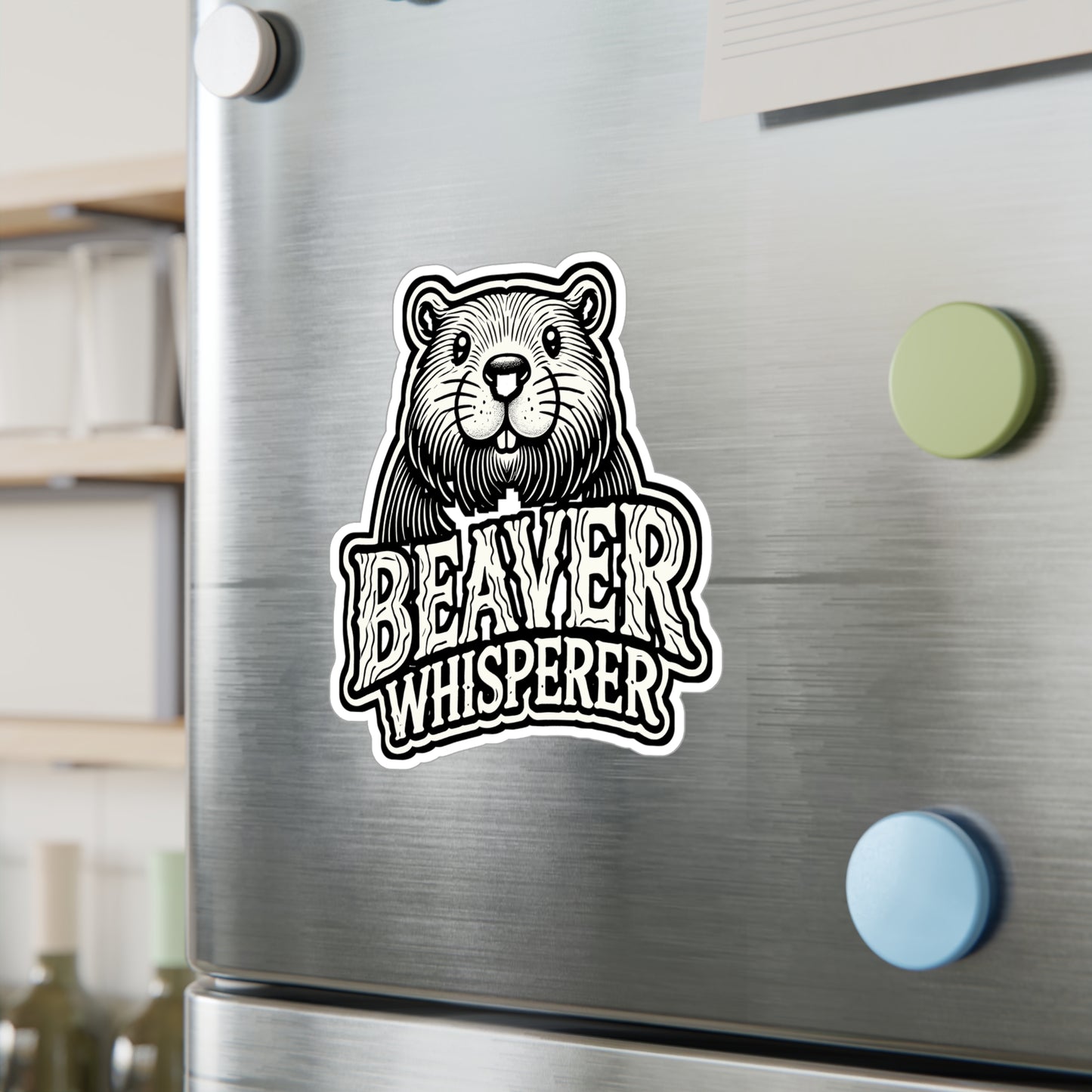 Beaver Whisperer – Vinyl Sticker for Car Window, Laptop, Water Bottle | Furry Beaver Animal Decal, Funny Gift for Beaver Lovers