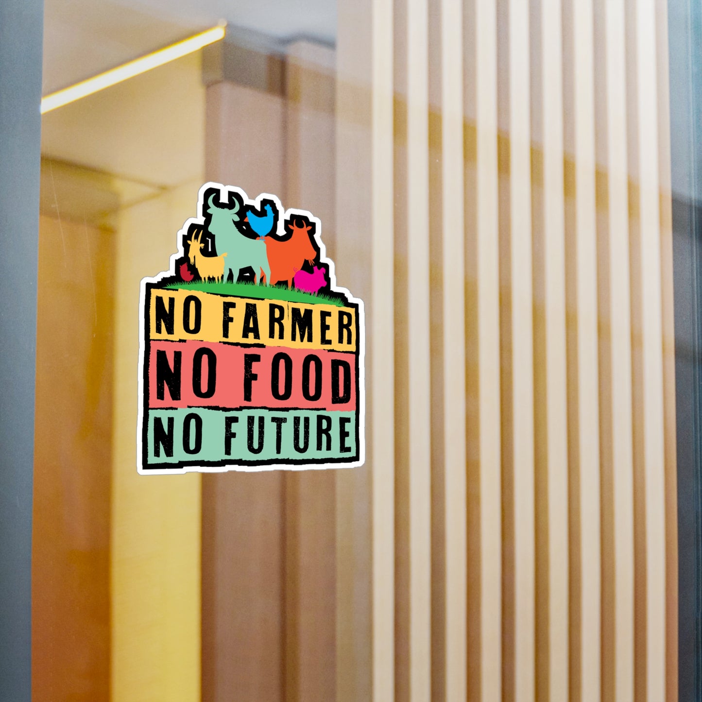 Nor Farmer No Food - Farmer Sticker for Car Window Laptop Sticker. Water Bottle Sticker, Vinyl Farm Decal, Farming Sticker - Farmer Gift