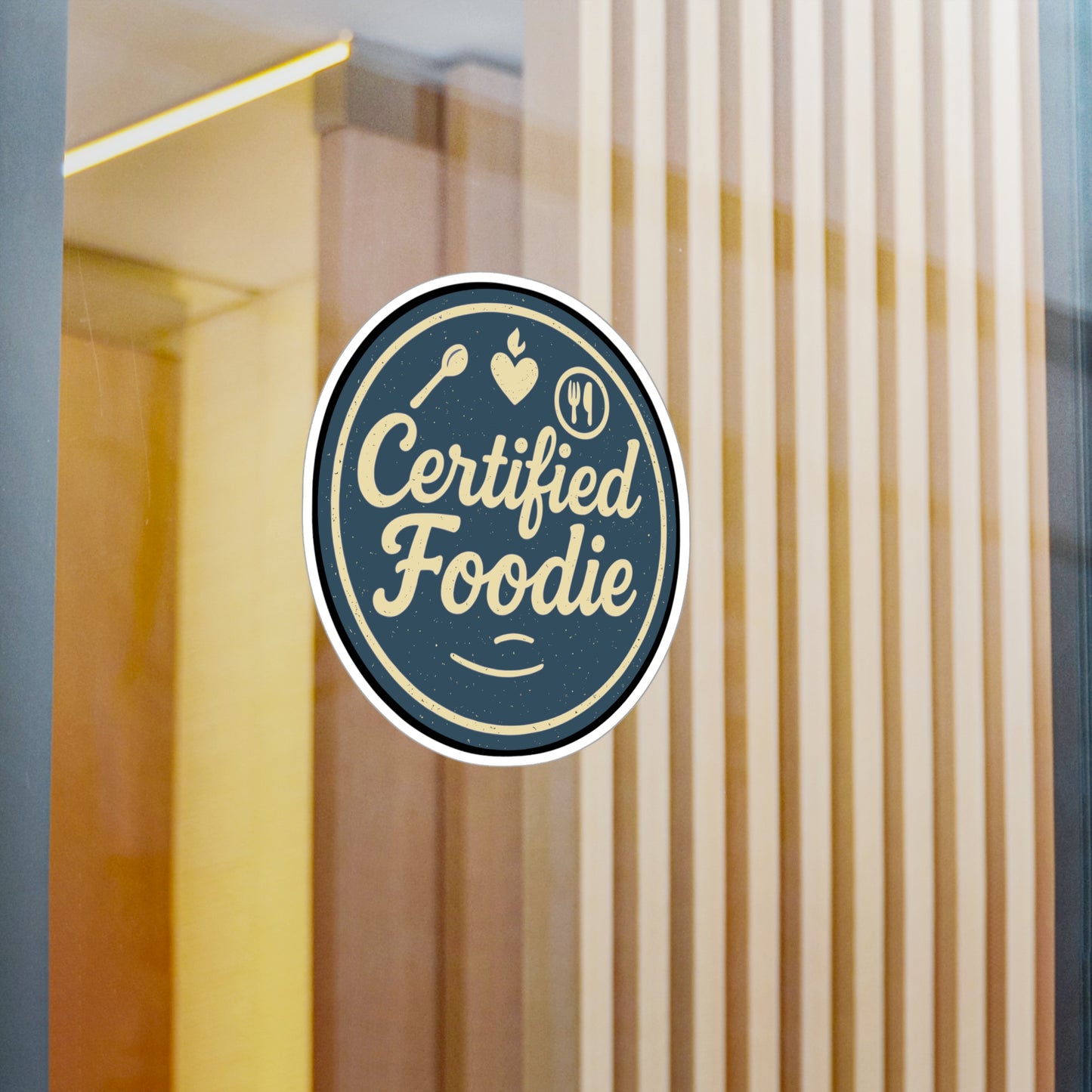 Foodie Sticker – Certified Foodie Vinyl Decals for Laptops & Water Bottles, Gift for Snack Lovers & Snack Enthusiasts, Waterproof Design