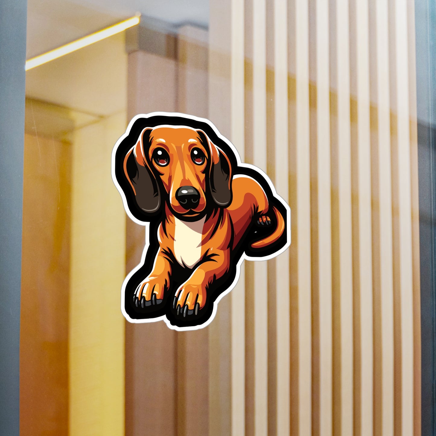 Dachshund Dog - Dachshund Sticker for Car Window Laptop Sticker. Water Bottle Sticker, Vinyl Teckel Decal, Wiener Sticker - Dachshund Gift