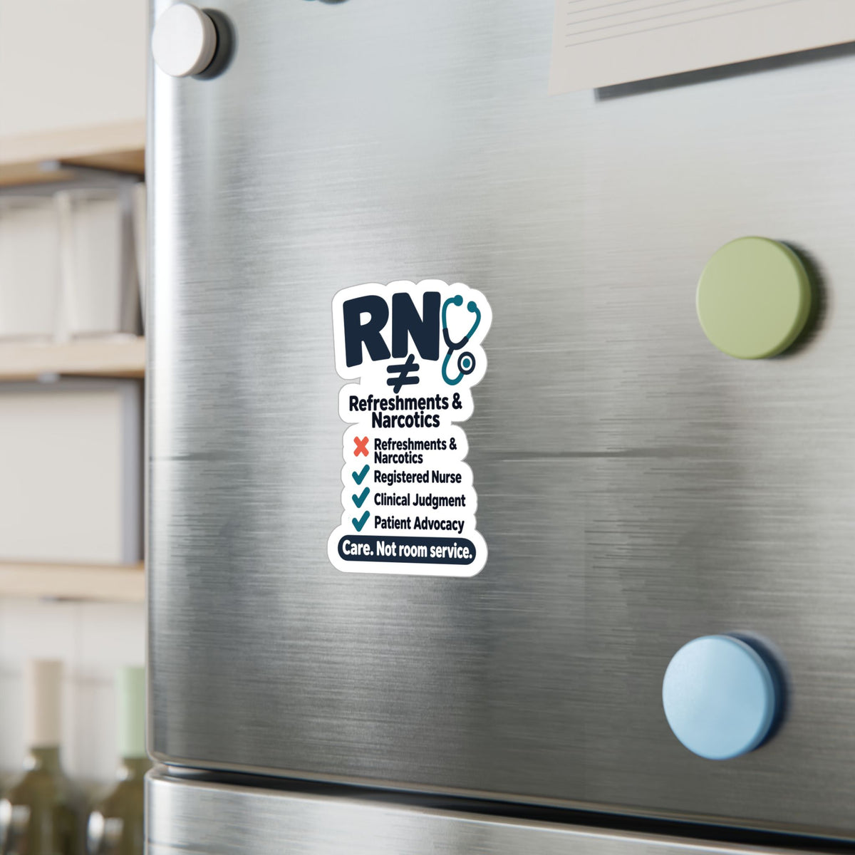 Nurse Sticker – RN ≠ Refreshments & Narcotics Funny Nursing Student Vinyl Decals for Laptop, Water Bottle