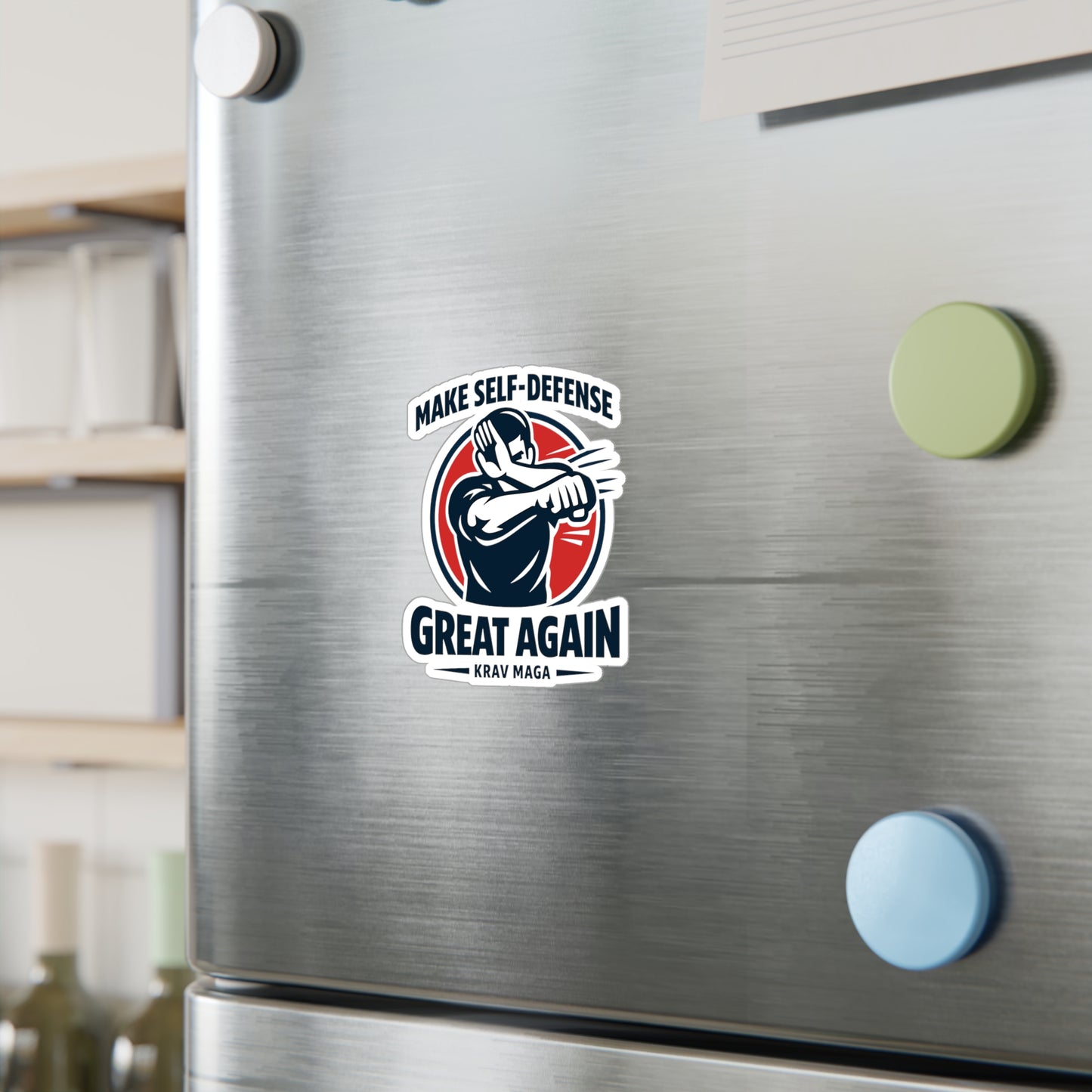 Krav Maga Sticker Make Self-Defense Great Again Funny Martial Arts Fitness Vinyl Waterproof sticker decals for Laptop Water Bottle