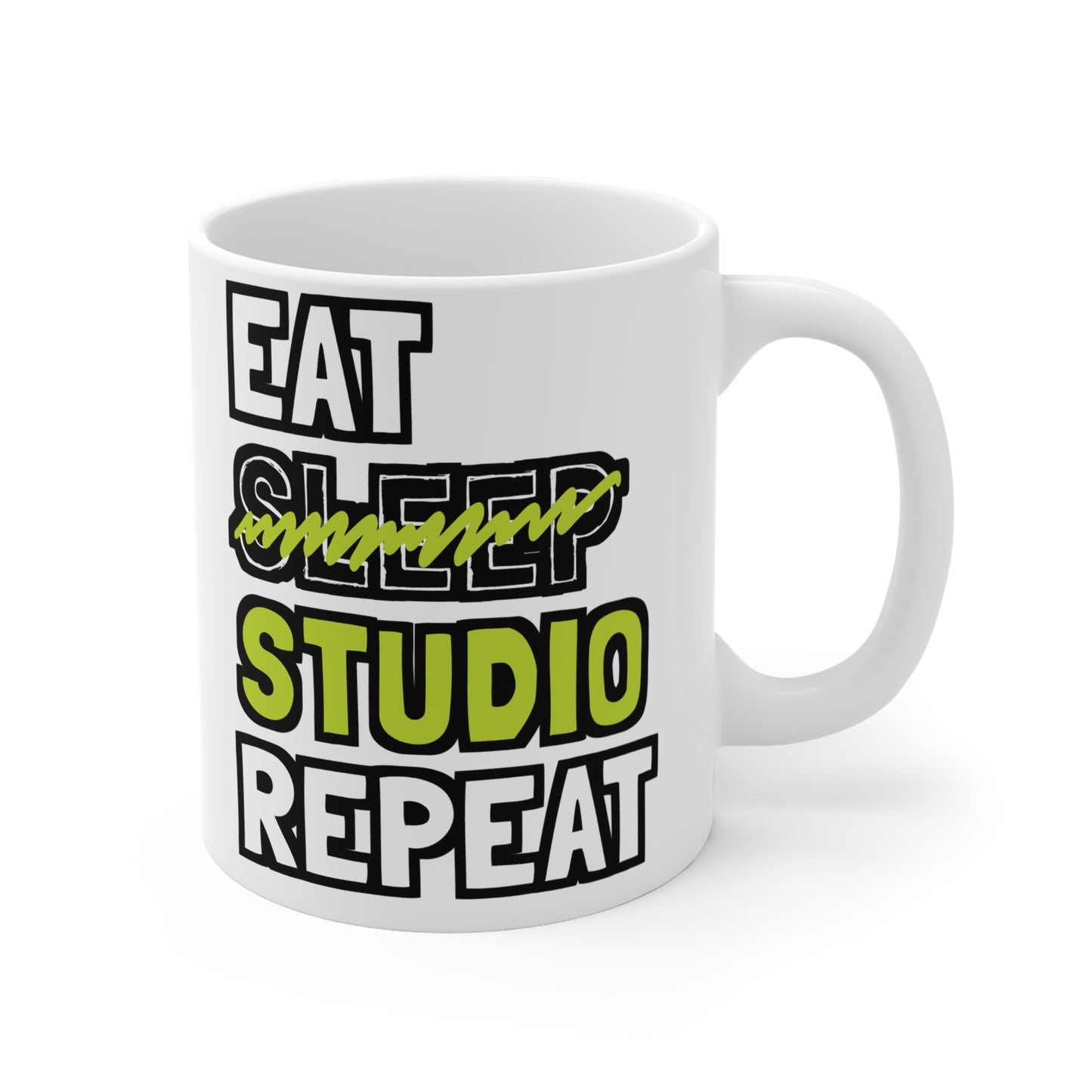 Eat Sleep Studio Repeat - Architecture Mug for Coffee 11oz. Architecture Cup, White ceramic, Studio Mug - Architecture Gift