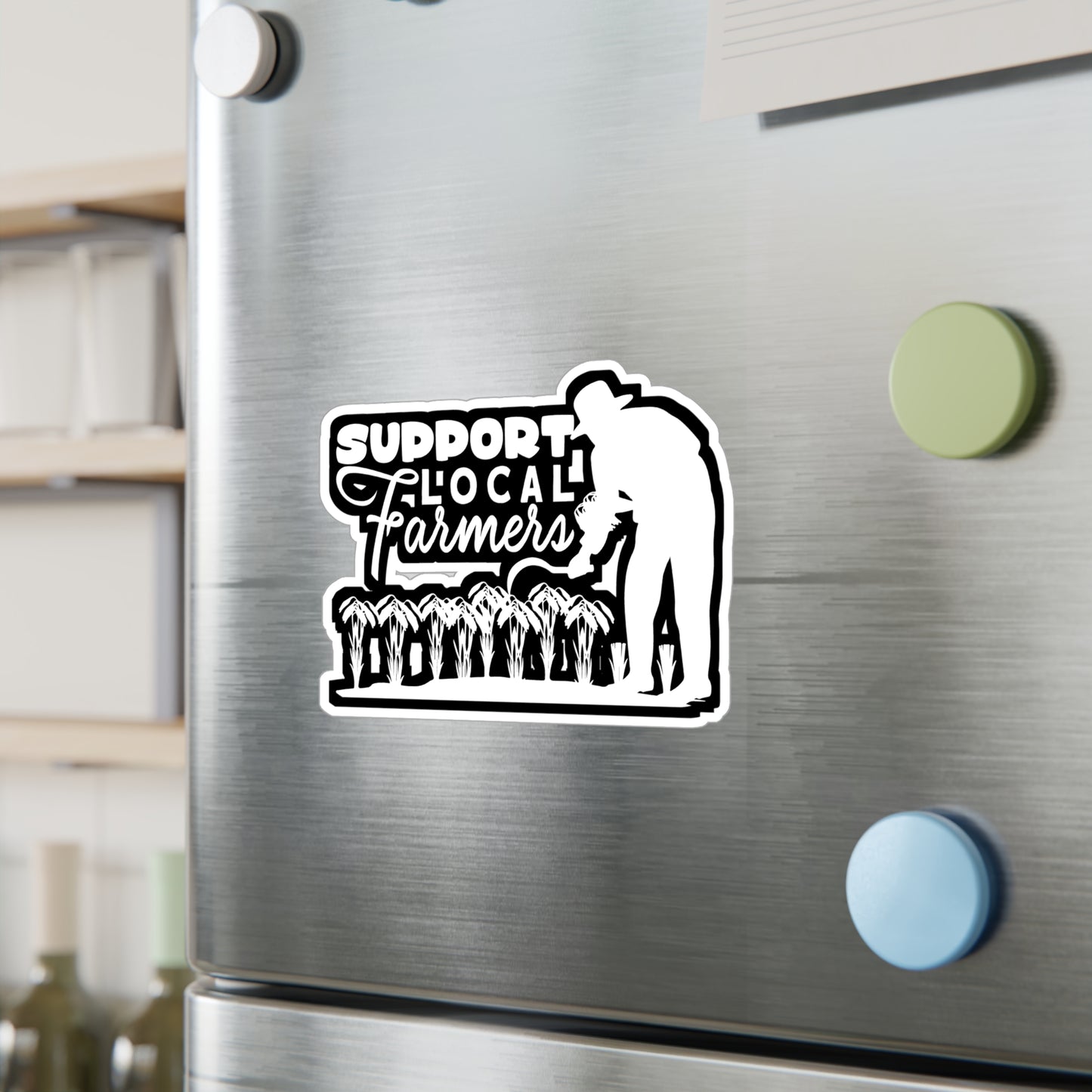 Support Local Farmers - Farmer Sticker for Car Window Laptop Sticker. Water Bottle Sticker, Vinyl Farm Decal, Farming Sticker - Farmer Gift