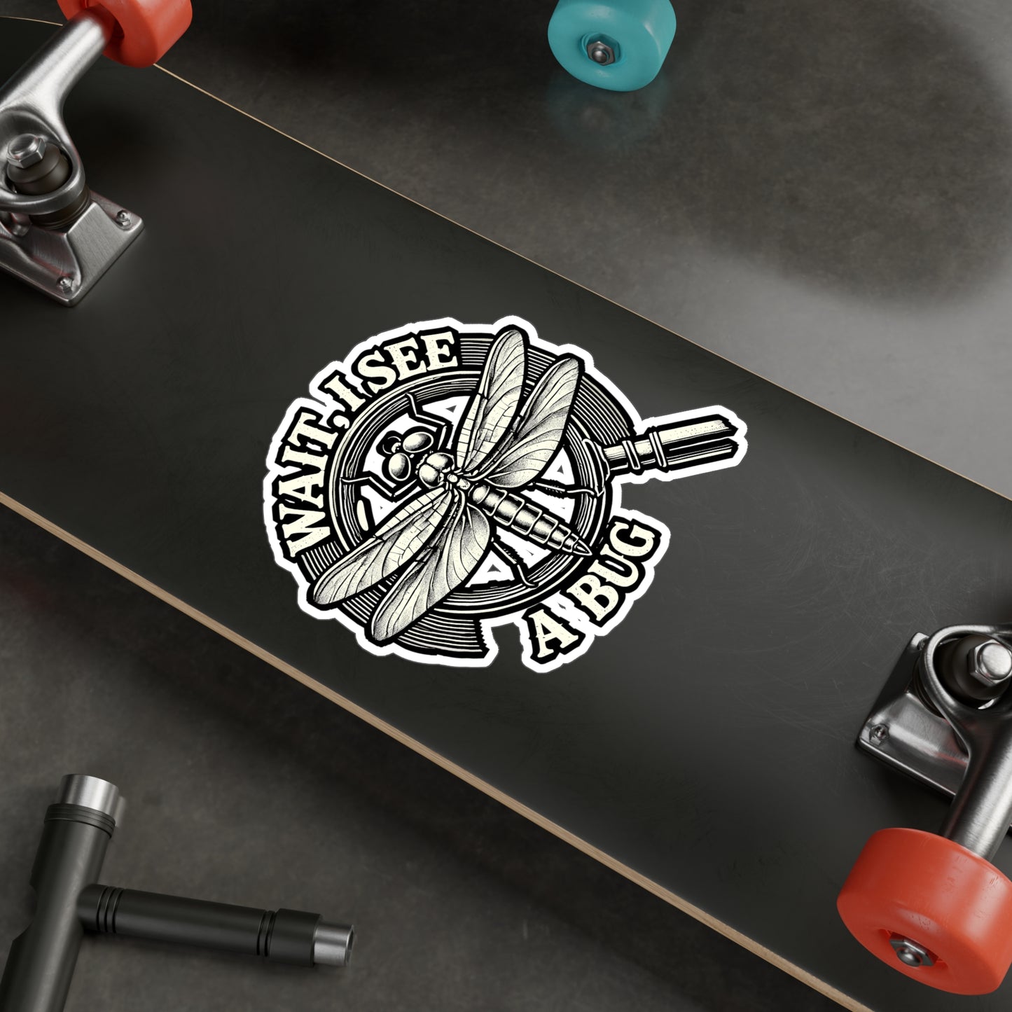 Wait I See A Bug – Entomology Sticker for Laptop or Water Bottle | Funny Insect Lover Gift, Vinyl Decal for Entomologists