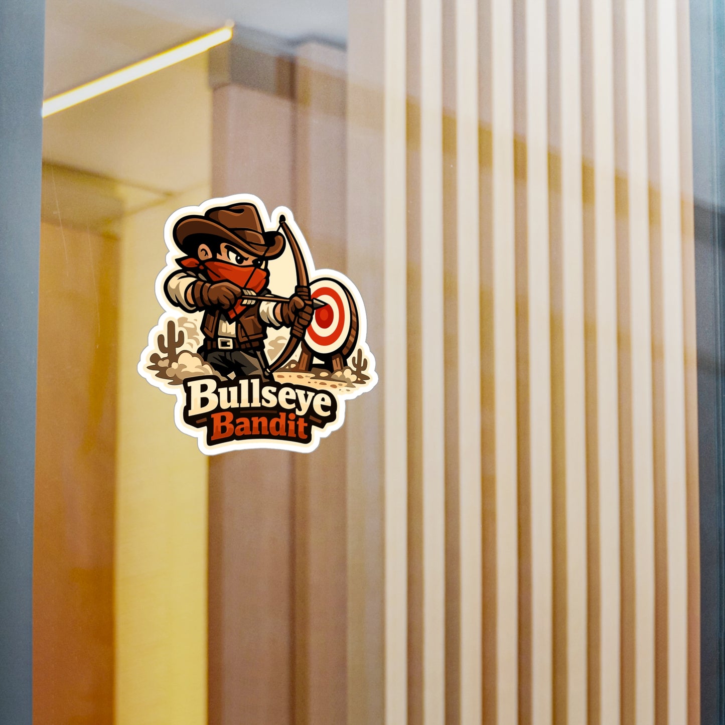 Archery Sticker Bullseye Bandit Vinyl Waterproof Decals for Laptop Water Bottle, Archer Hunting Shoot Design
