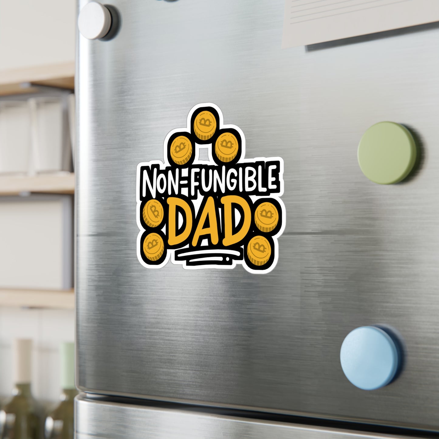 Non-Fungible Dad - Nft Sticker for Car Window Laptop Sticker. Water Bottle Sticker, Vinyl Non-fungible Decal, Token Sticker - Nft Gift