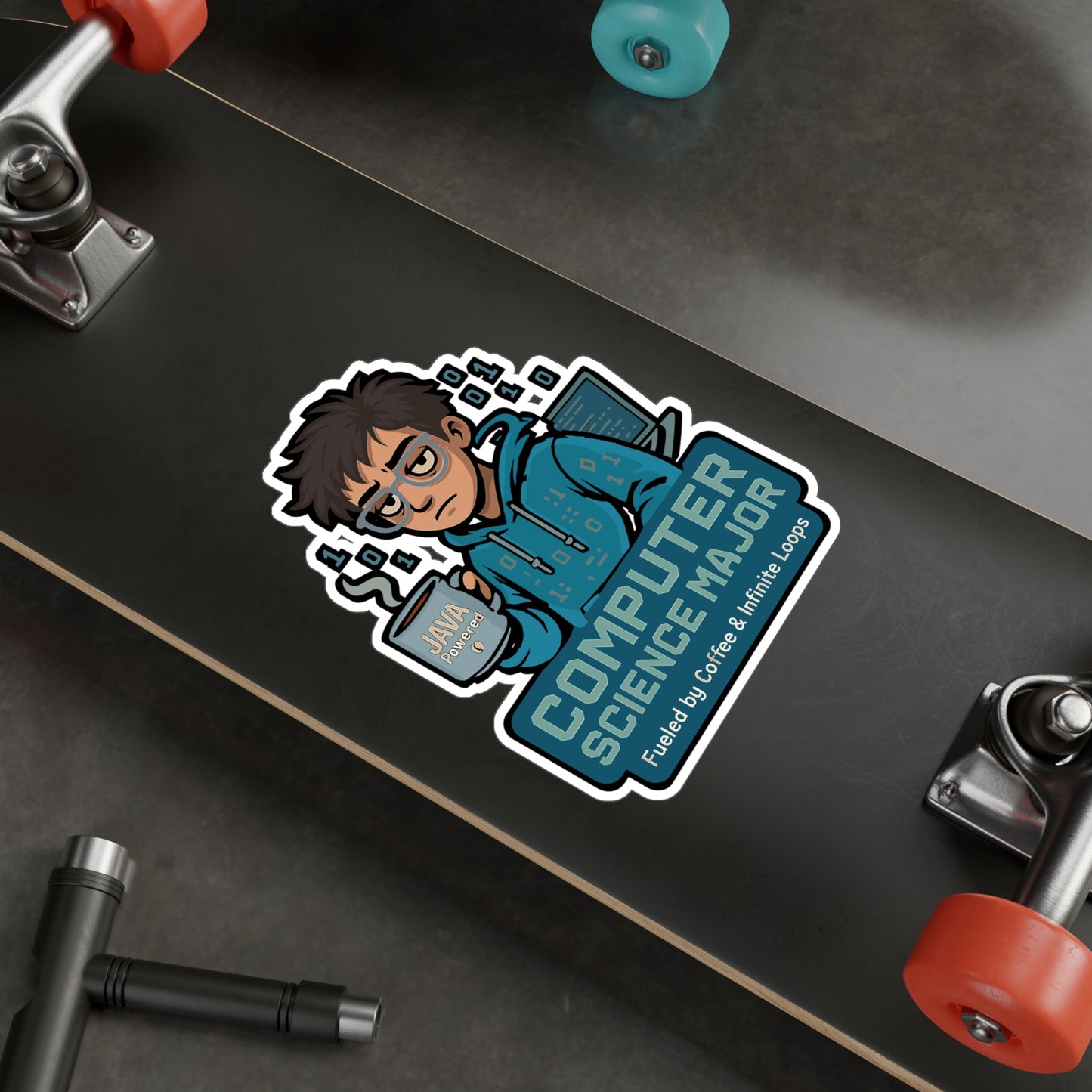 Nerd Sticker – Computer Science Major Decals for Laptop, Coding Student Gift, Waterproof Vinyl, Programming Accessory