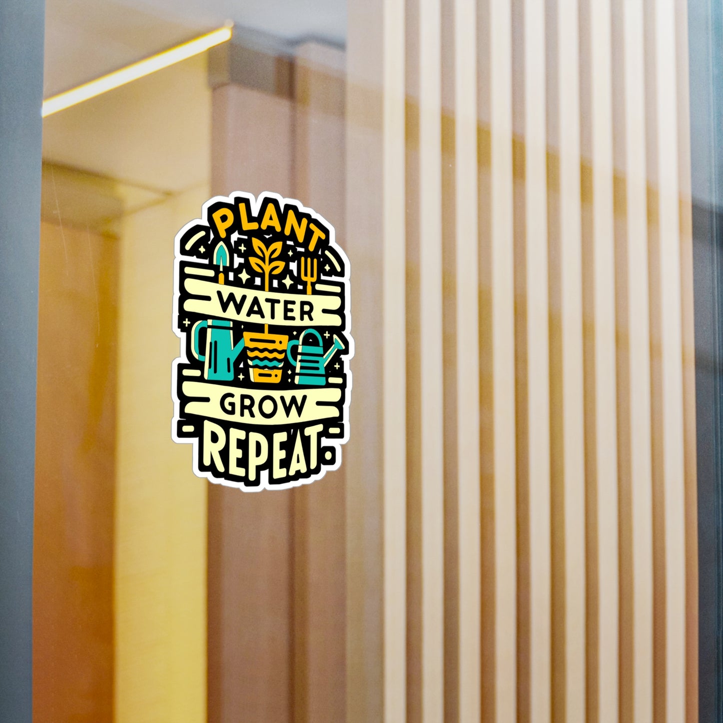 Plant Water Grow Repeat - Gardening Sticker for Laptop Sticker. Water Bottle Sticker, Vinyl Landscaper Decal - Gardening Gift