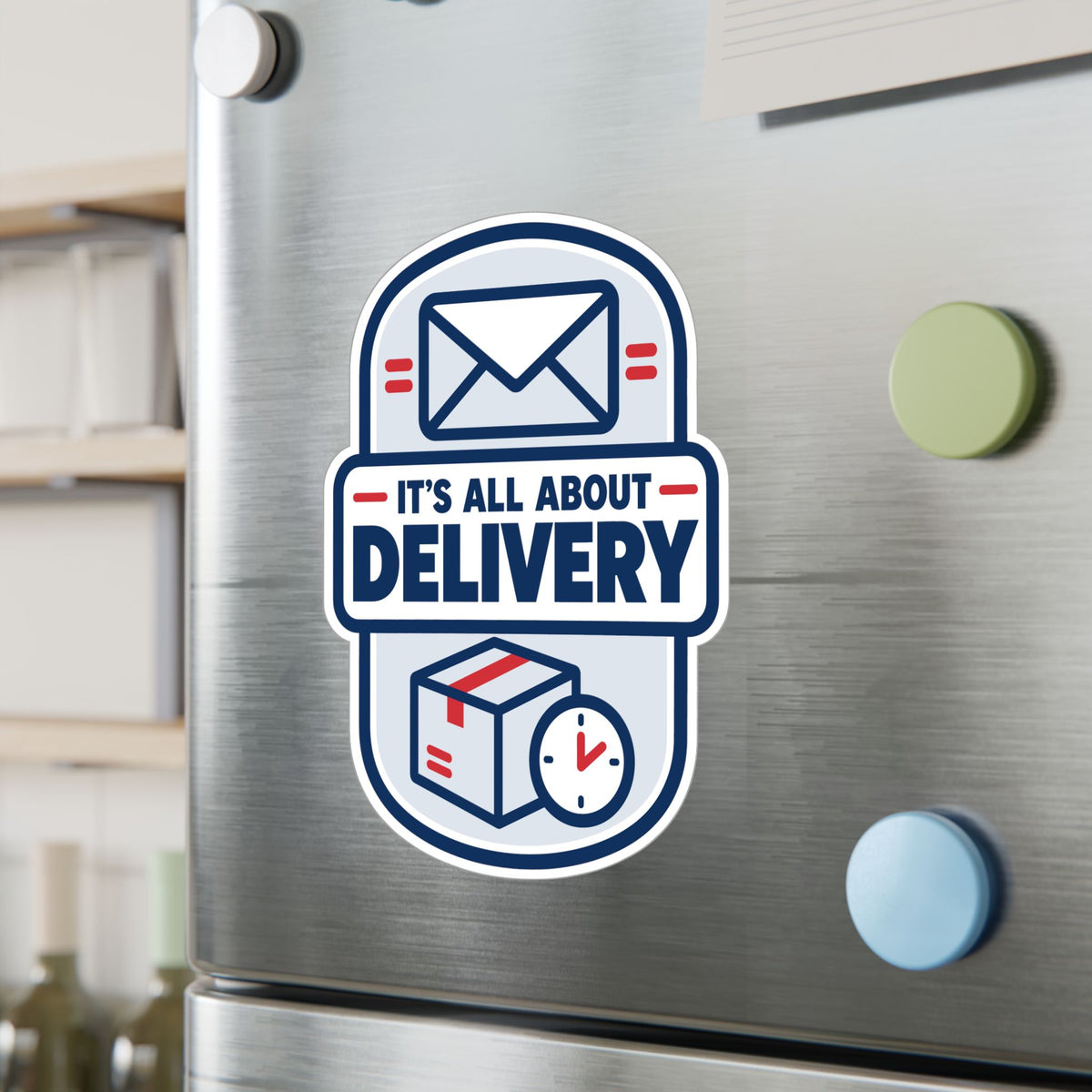 Postal Worker Sticker, It's All About Delivery Decals for Mailbox, Laptop, Waterproof Vinyl Rural Carrier Gift