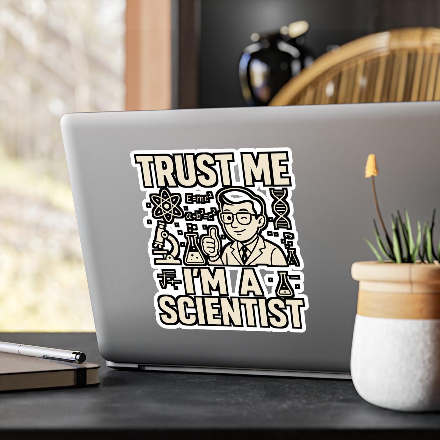 Trust Me I’m a Scientist – Science Sticker for Laptop, Water Bottle & Lab Enthusiast Gifts