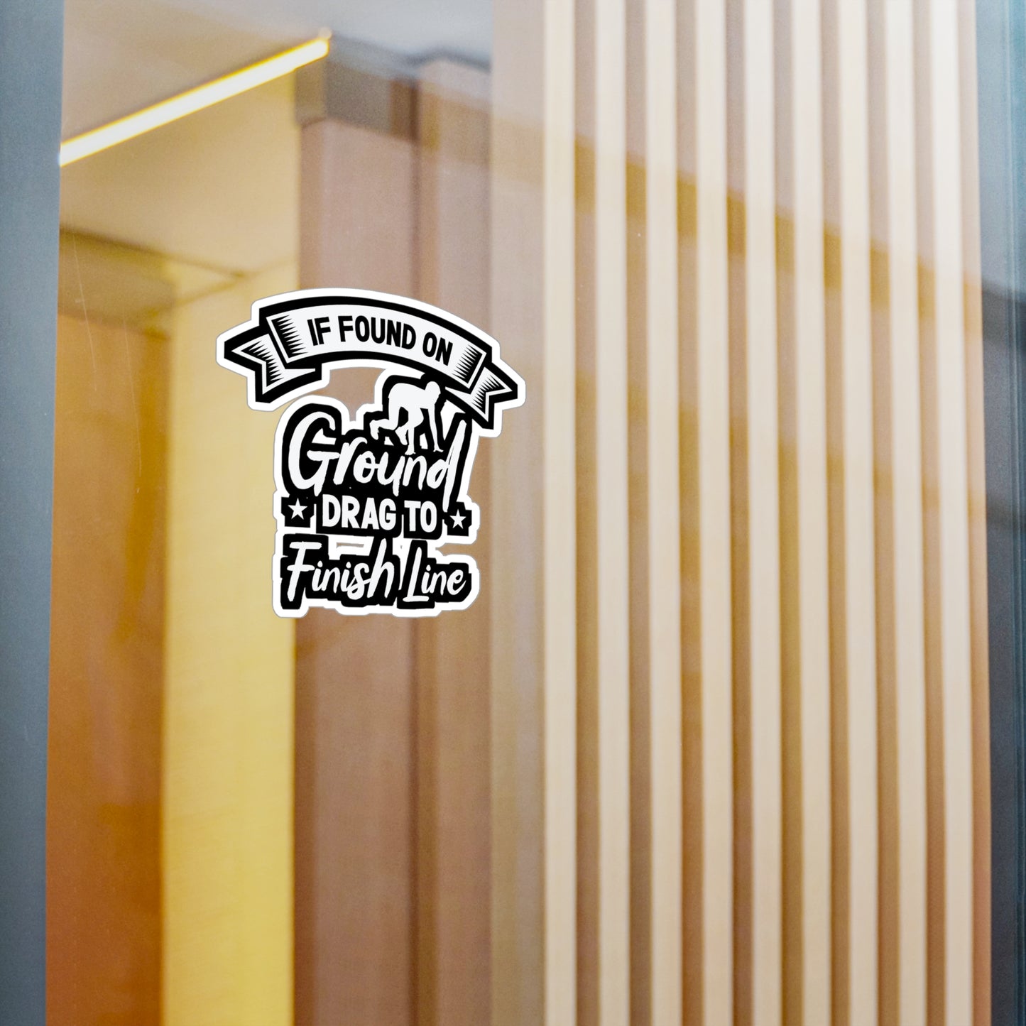 If Found On Ground Drag To Finish Line - Marathon Sticker for Laptop Sticker. Water Bottle Sticker, Vinyl Running Decal - Marathon Gift