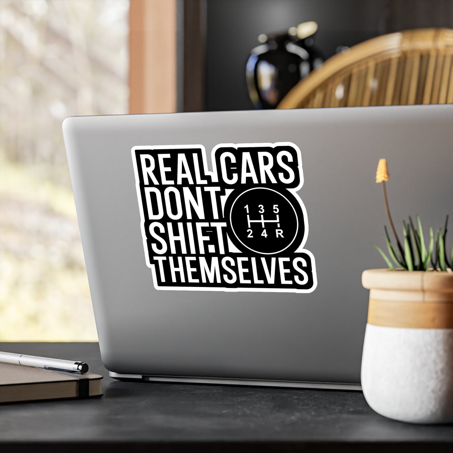 Real cars dont shift themselves - Mechanic Sticker for Wall, Laptop, Window, Truck, Car Mechanic Gift Vinyl Mechanic tool set Decal Sticker