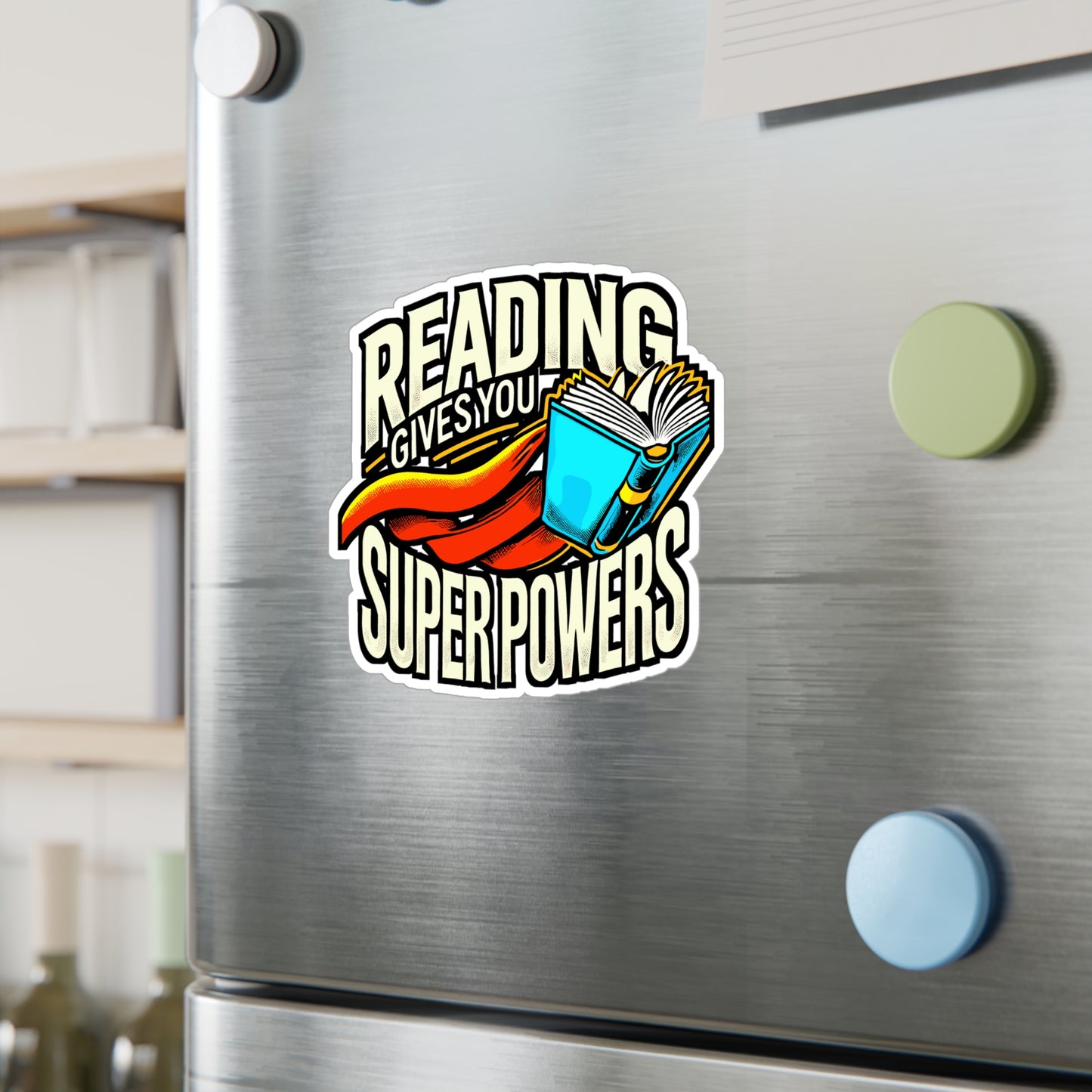 Reading Gives You Super Powers – Vinyl Sticker for Laptop or Water Bottle | Book Lover Gift, Literary Decal