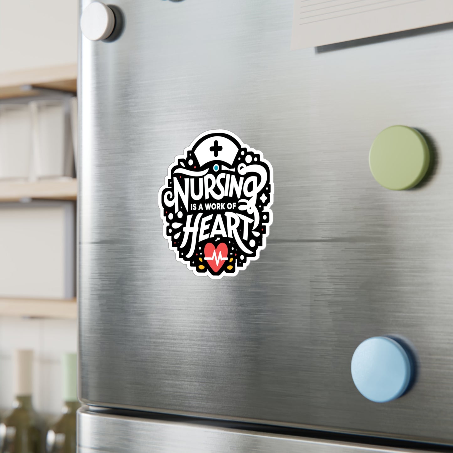 Nursing is a work of heart   - Nurse Sticker for Laptop Sticker. Water Bottle Sticker, Vinyl Nursing-student Decal - Nurse Gift
