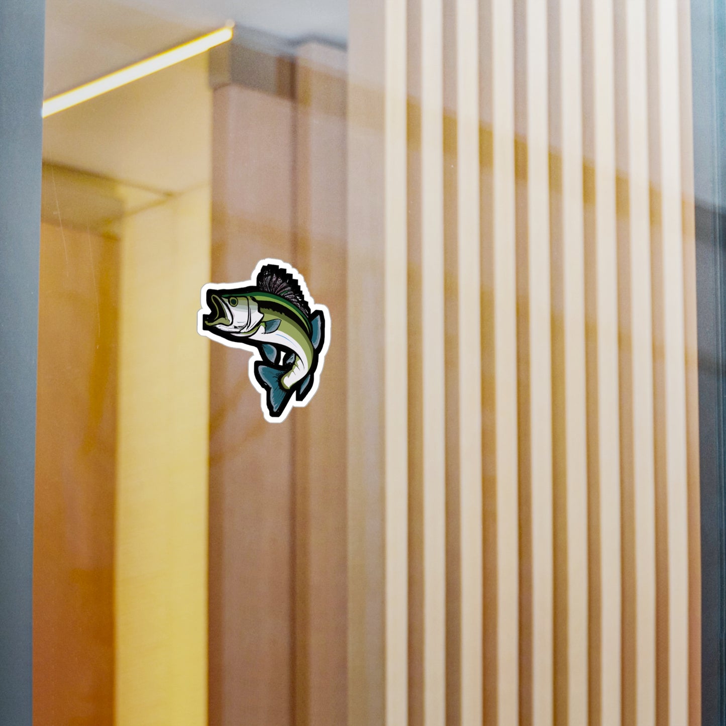 Jumping Bass Fish - Bass Sticker for Car Window Laptop Sticker. Water Bottle Sticker, Vinyl Fishing Decal, Aquatic Sticker - Bass Gift