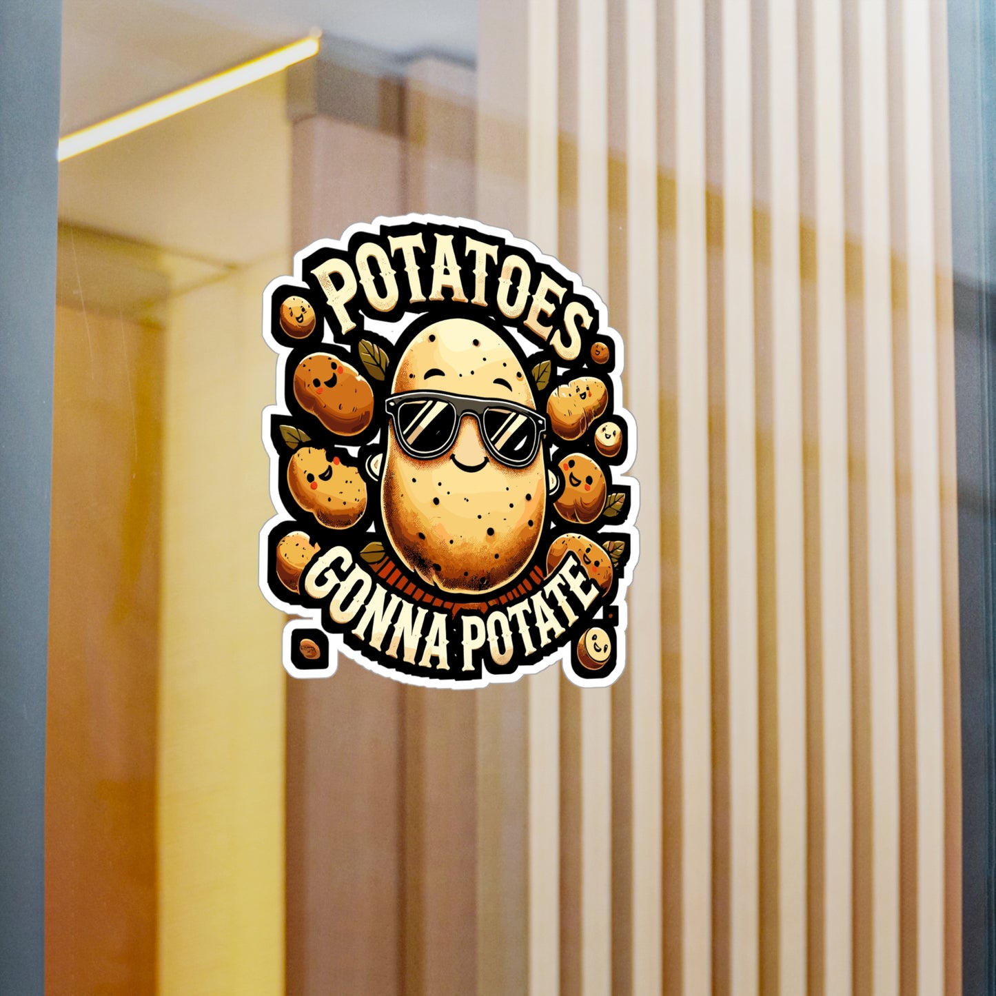 Potatoes Gonna Potate - Musical theatre Sticker for Laptop Sticker. Water Bottle Sticker, Vinyl Song Decal - Musical theatre Gift