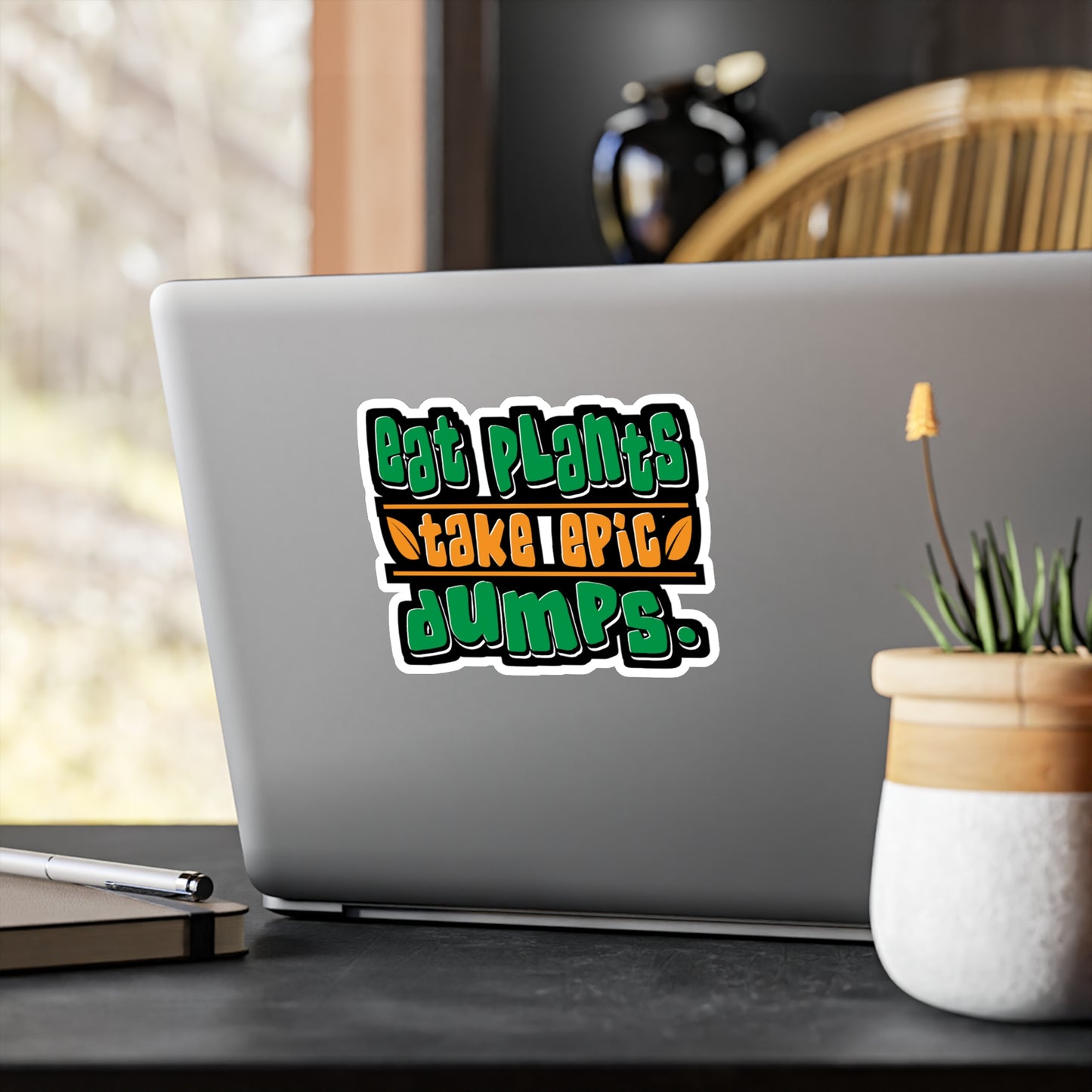 Eat Plants Take Epic Dumps Vegan | Plant-based Sticker | Vegan Decals | Protein Laptop Sticker | Plant-based Gift | Vegan Gift