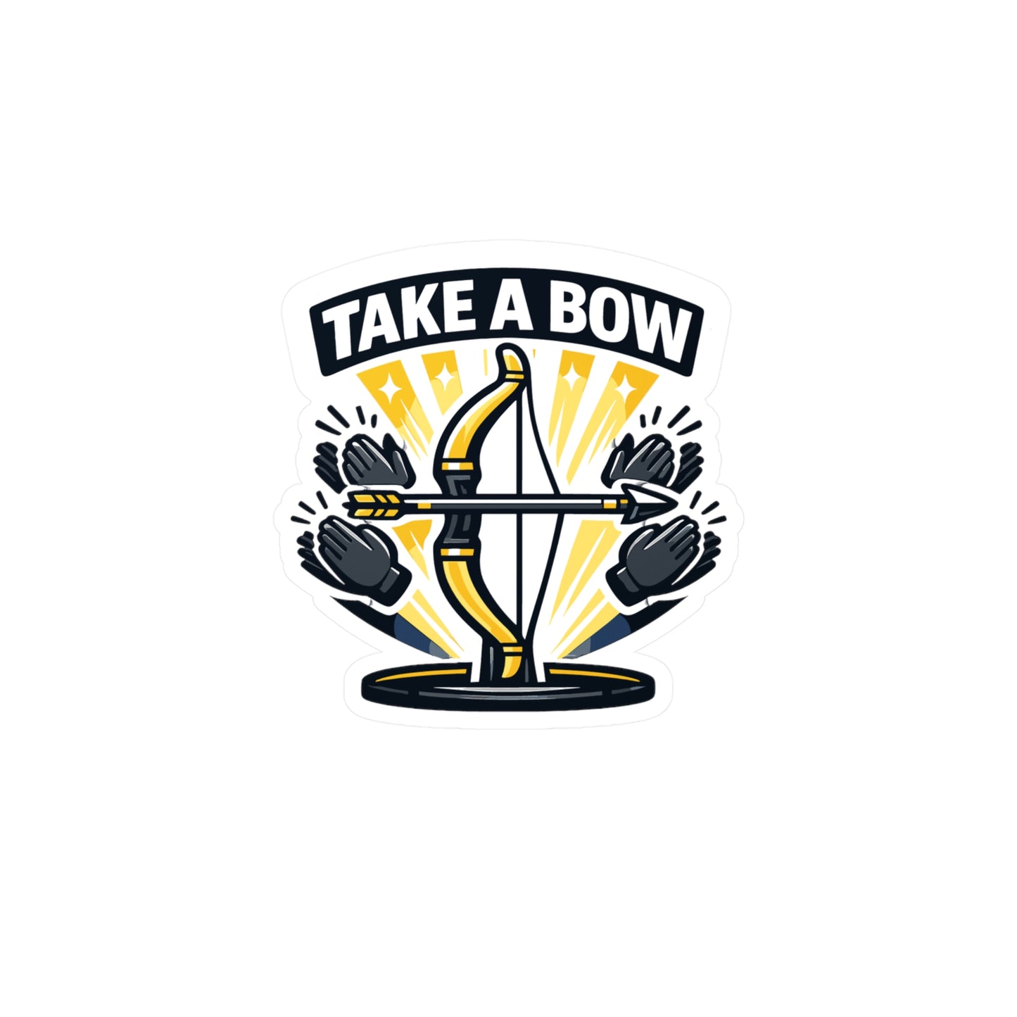 Archery Sticker "Take a Bow" Archer Hunting Shoot, Vinyl Waterproof Laptop Water Bottle decals