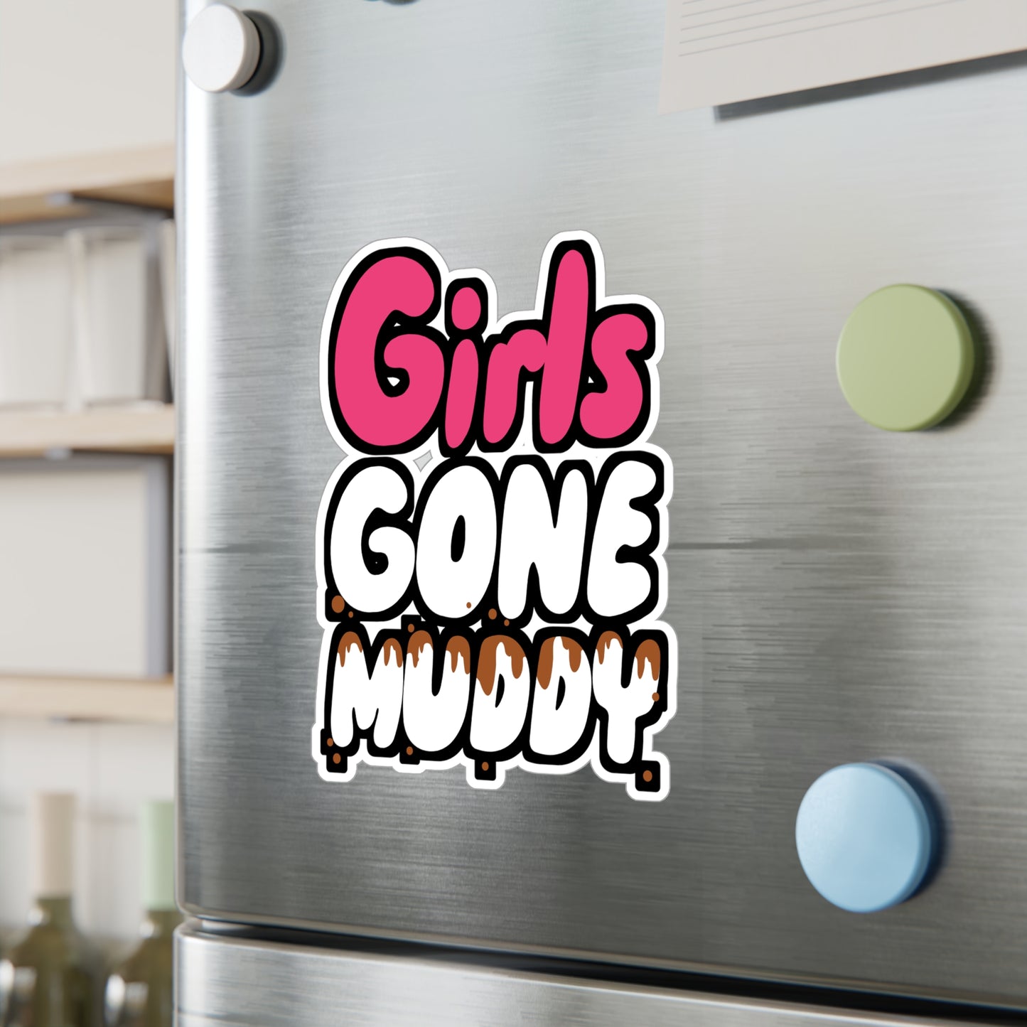 Girls Gone Muddy - Marathon Sticker for Wall, Laptop, Window, Truck, Car Marathon Gift Vinyl Running Decal Sticker