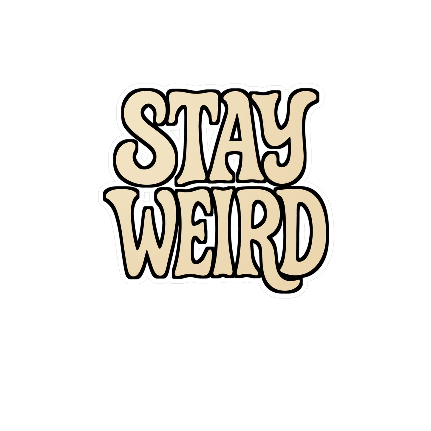 Stay Weird – Funny Sticker for Car, Laptop, Water Bottle & Quirky Cow Lover Gifts