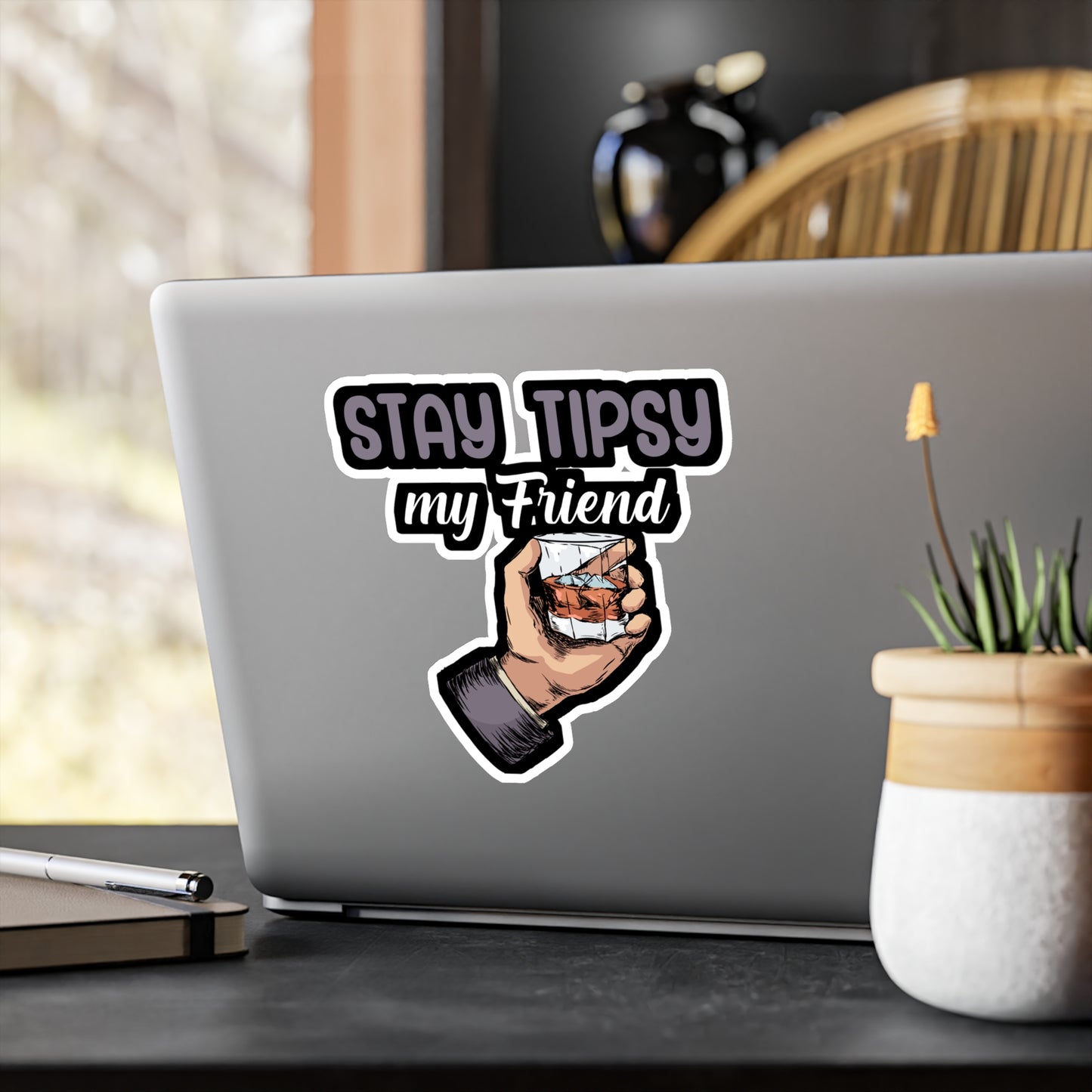 Stay tipsy my friend - Bartender Sticker for Wall, Laptop, Window, Truck, Car Bartender Gift Vinyl Cocktail Decal Sticker