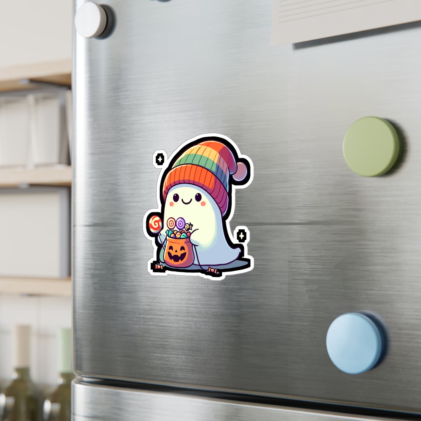 Halloween Costume Ghost Sweets - Halloween Sticker for Laptop Sticker. Water Bottle Sticker, Vinyl Ghost Decal - Halloween Gift