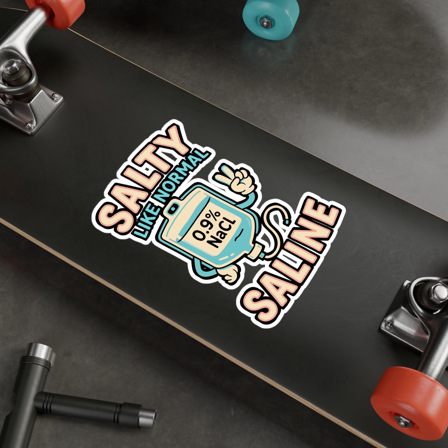 Salty Like Normal Saline – Funny Nurse Sticker for Laptop, Car, or Water Bottle | Vinyl Medical Decal, Nurse Gift