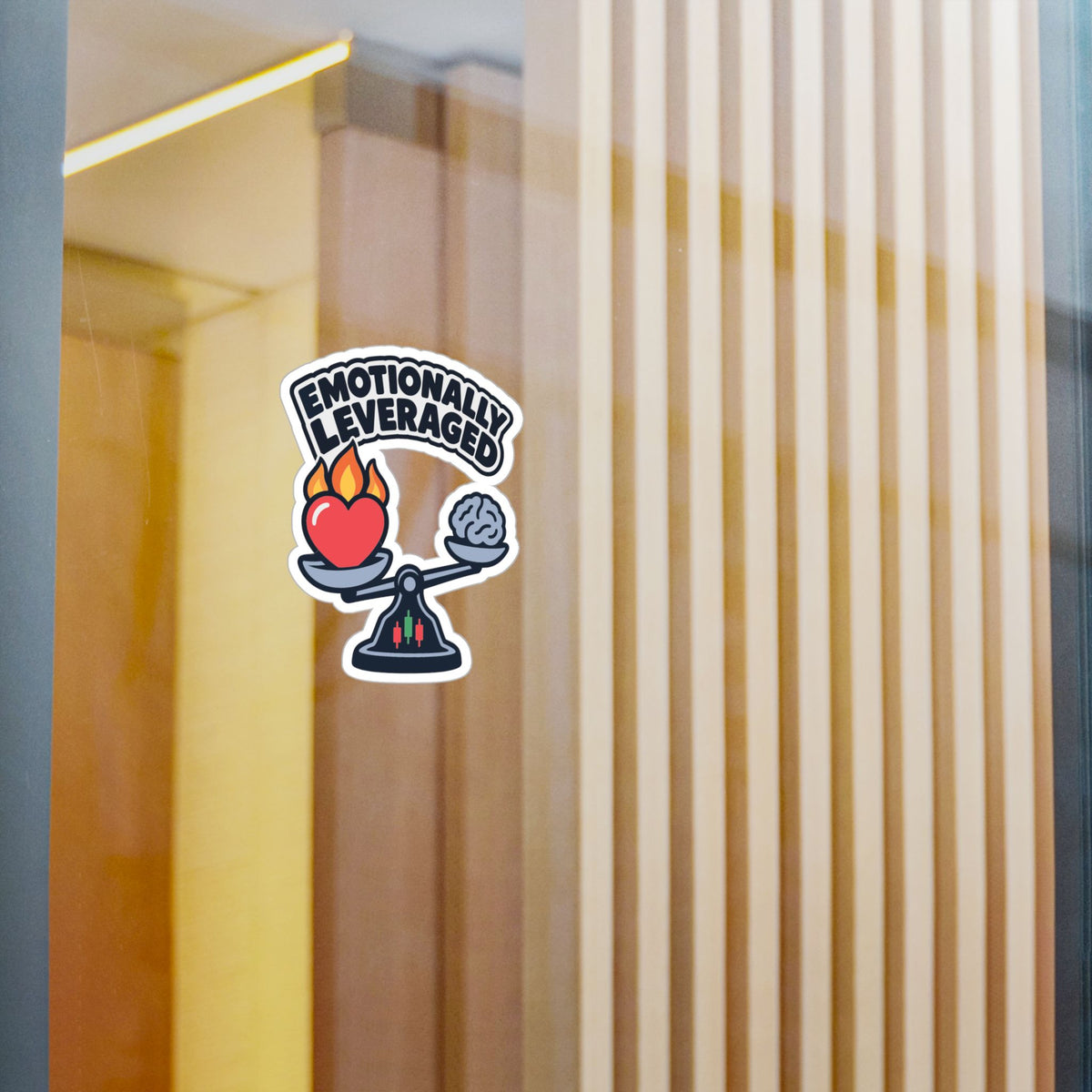 Day Trading Sticker – Emotionally Leveraged Design for Stock Market and Forex Traders, Laptop and Water Bottle Decals