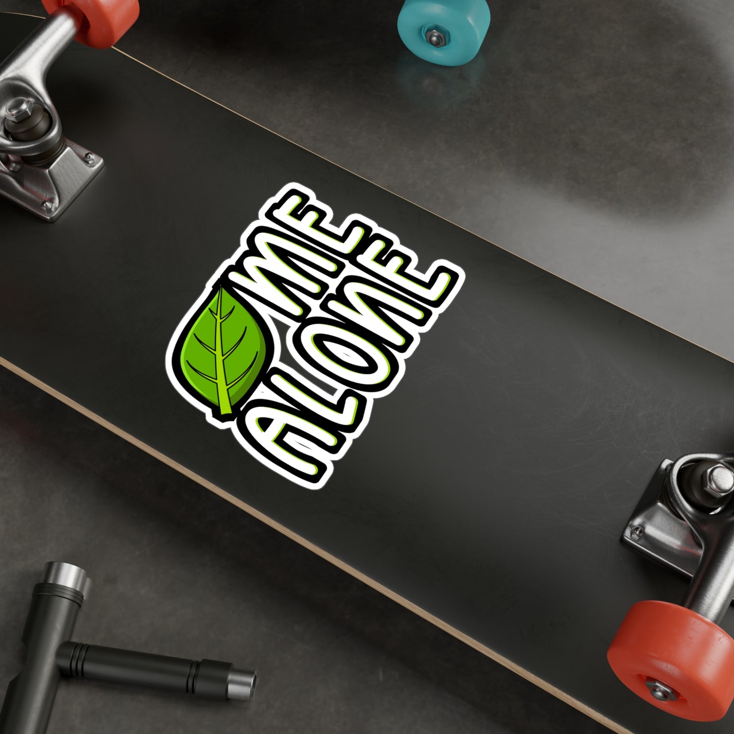 Leaf Me Alone - Leaf Sticker for Car Window Laptop Sticker. Water Bottle Sticker, Vinyl Gardening Decal, Greenhouse Sticker - Leaf Gift