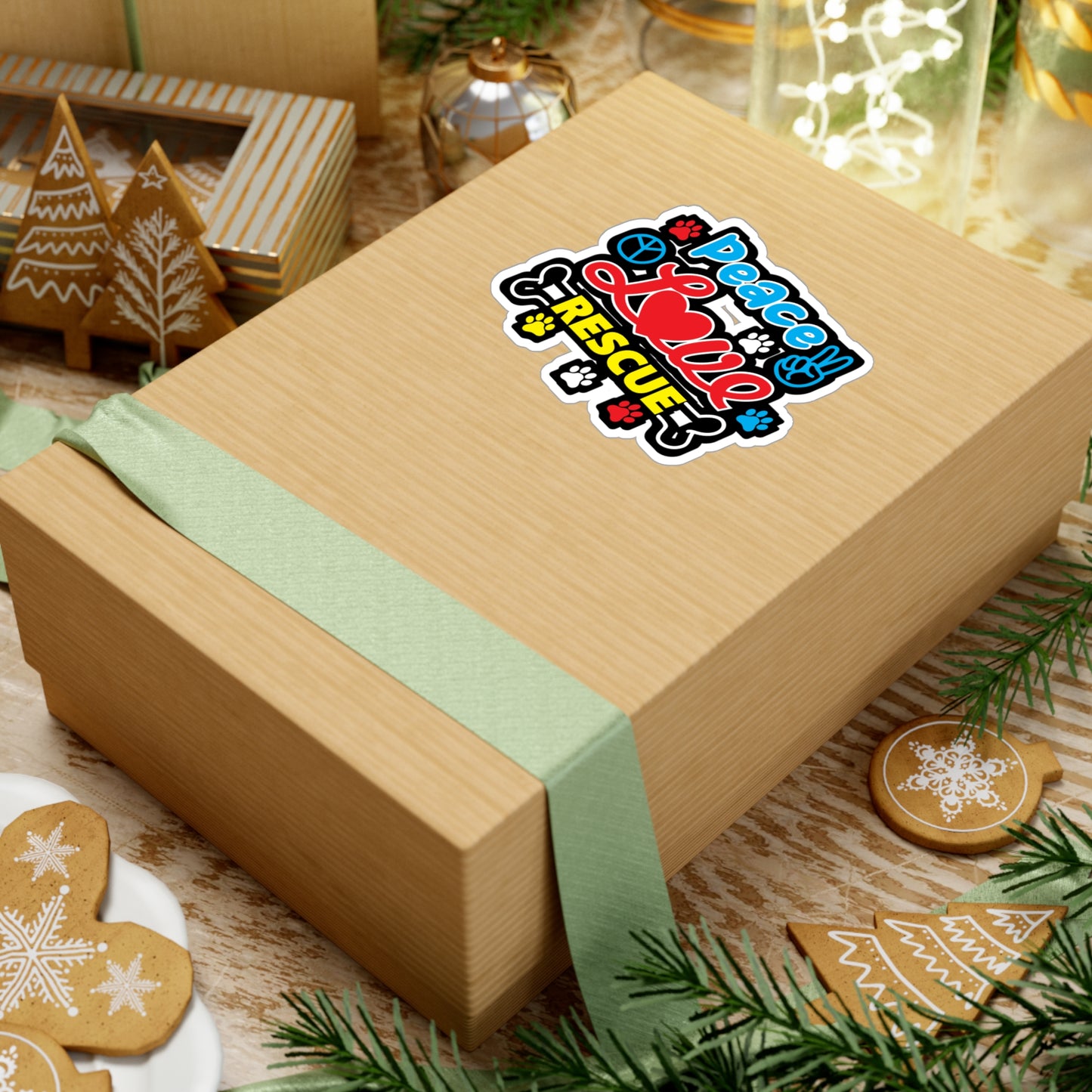 Peace Love Rescue - Animal-rescue Sticker for Laptop Sticker. Water Bottle Sticker, Vinyl Rescuer Decal - Animal-rescue Gift