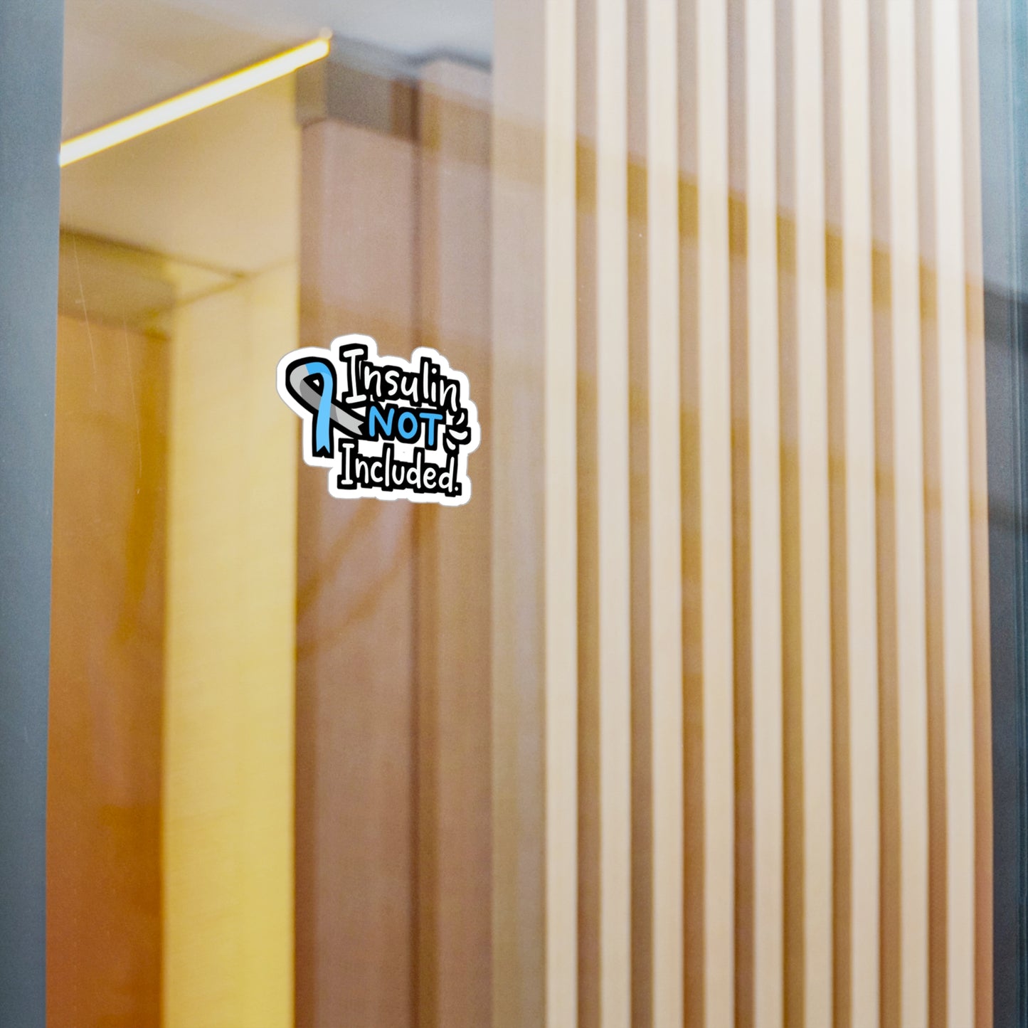 Insulin Not Included - Diabetes Sticker for Laptop Sticker. Water Bottle Sticker, Vinyl Insulin Decal - Diabetes Gift