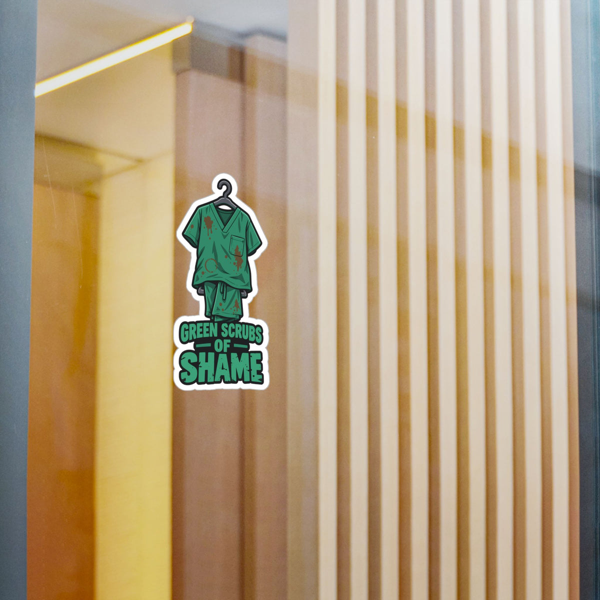 Nurse Sticker – Green Scrubs of Shame Decals for Nursing Students, Nursing School Degree Gifts, Waterproof Vinyl for Laptop