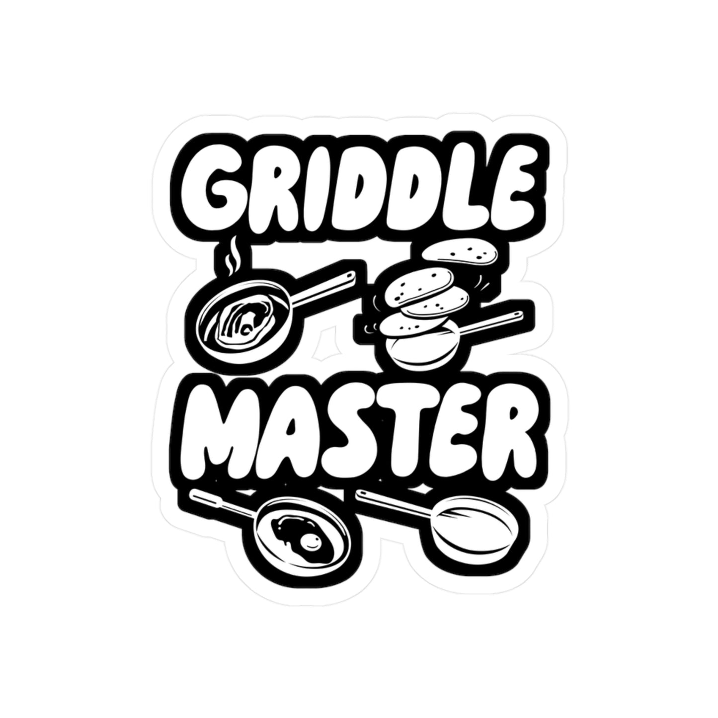 Griddle Master - Barbecue Sticker for Wall, Laptop, Window, Truck, Car Barbecue Gift Vinyl Bbq Decal Sticker