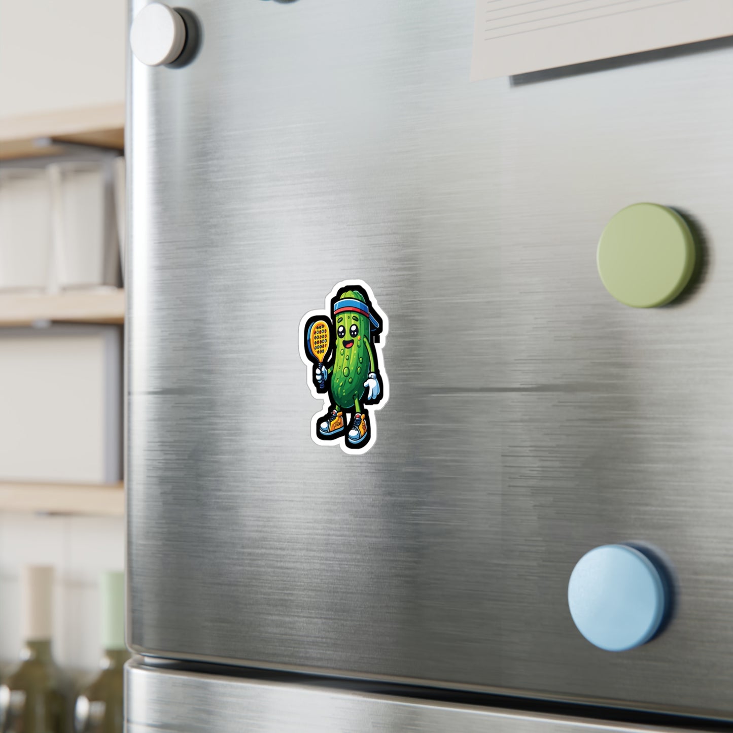 Cucumber Pickleball Player - Pickleball Sticker for Laptop Sticker. Water Bottle Sticker, Vinyl Dink Decal - Pickleball Gift